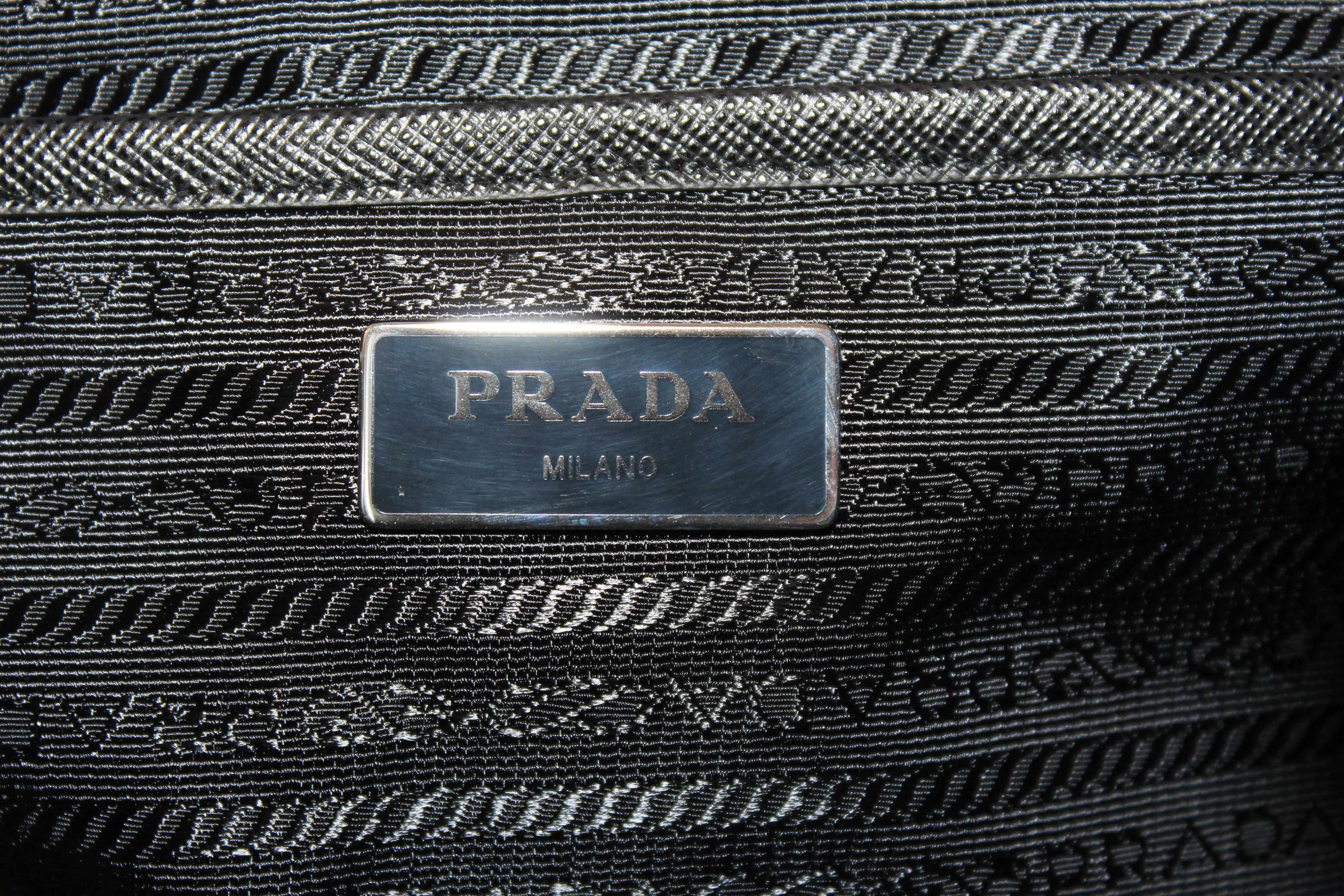 Authentic New Prada Black Nylon With Silver Hardware Backpack