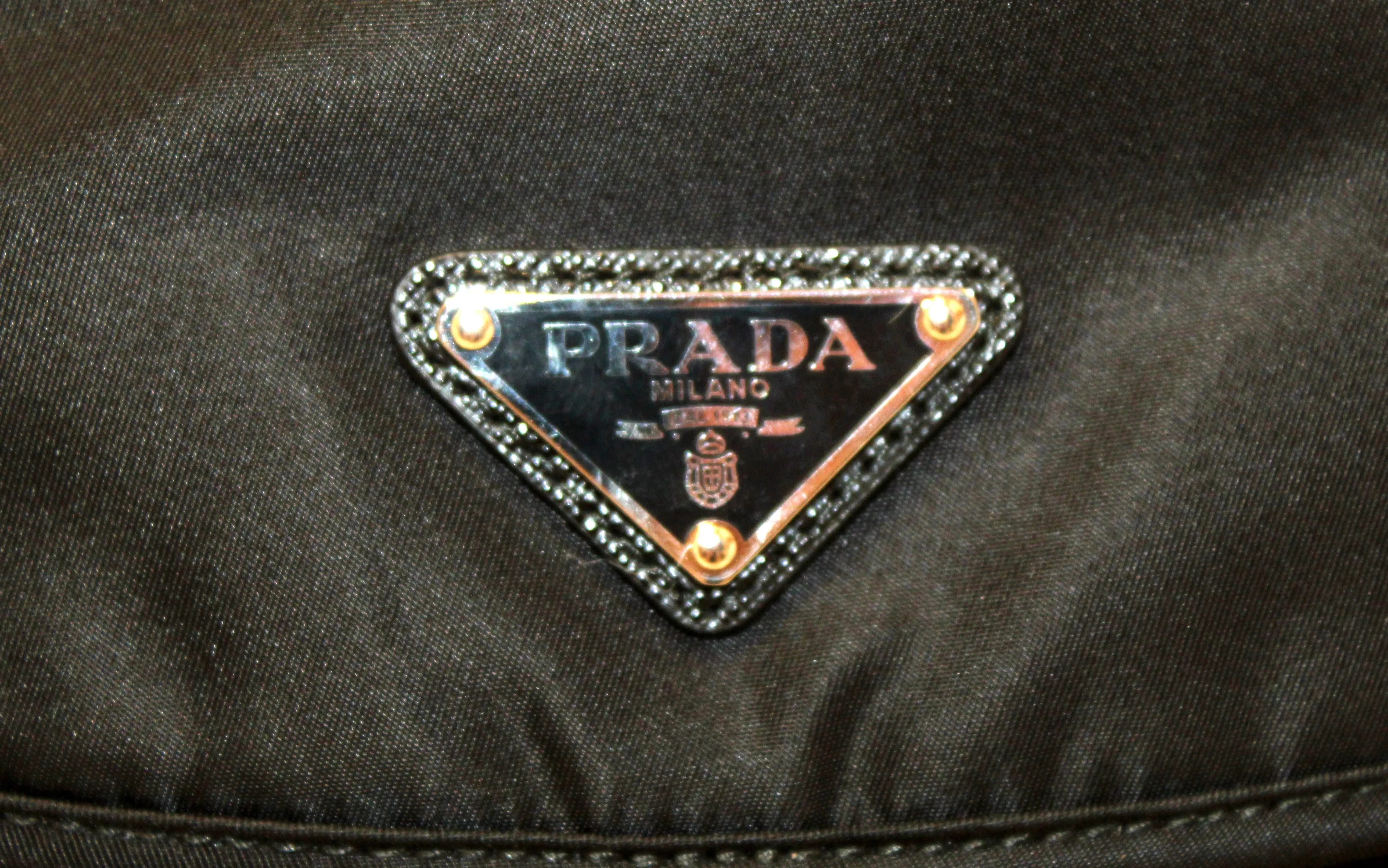 Authentic New Prada Black Nylon With Silver Hardware Backpack