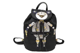 Authentic Prada Black Tessuto Nylon Robot Backpack