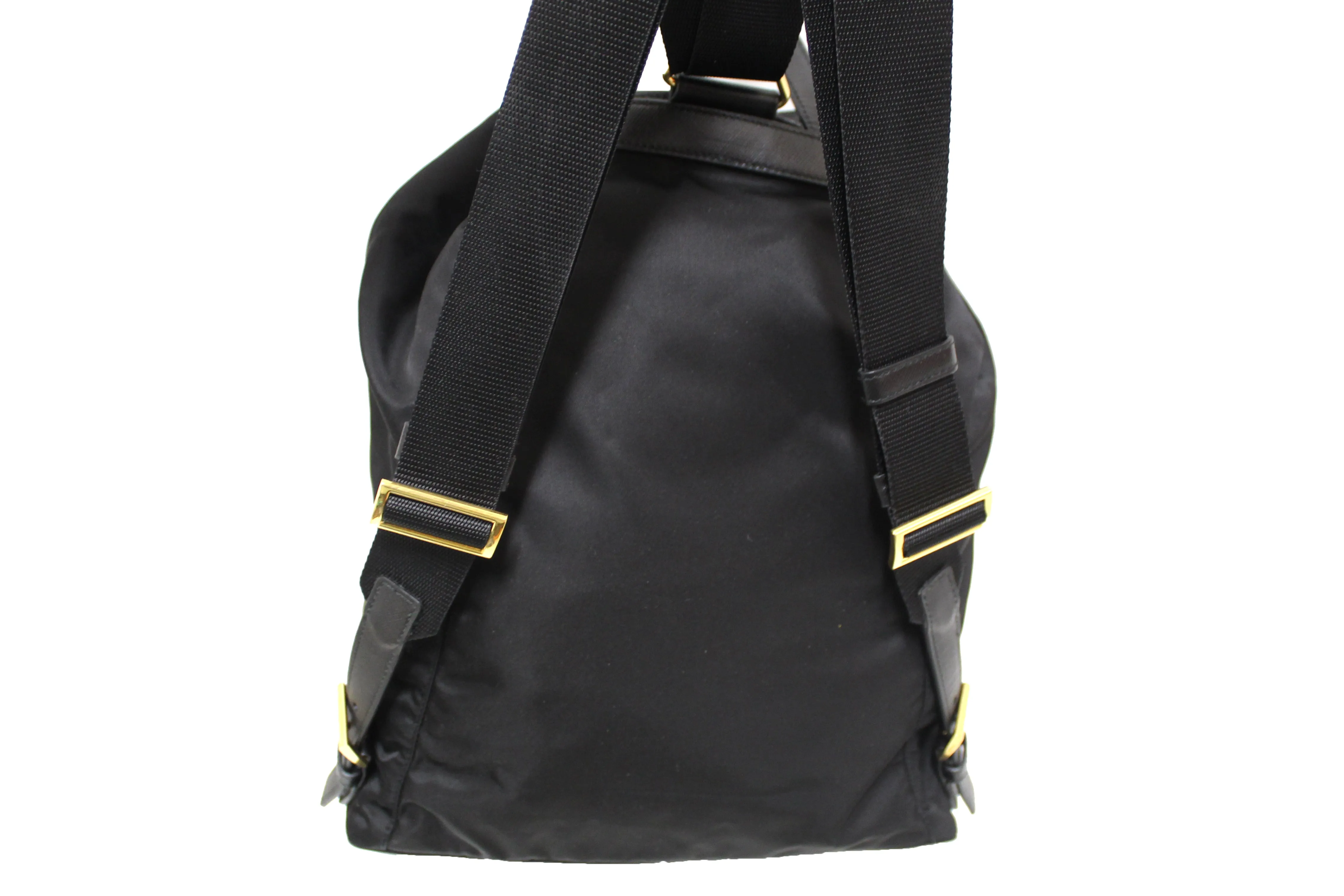 Authentic Prada Black Tessuto Nylon Robot Backpack