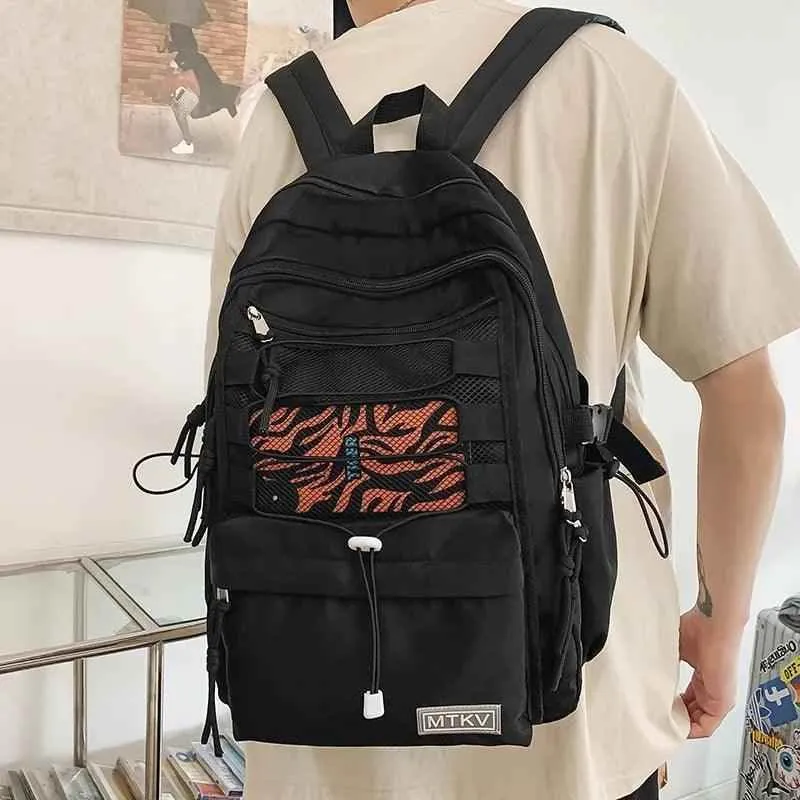 B3056 Cool Backpack - Fashion Large Capacity Nylon Travel Bag