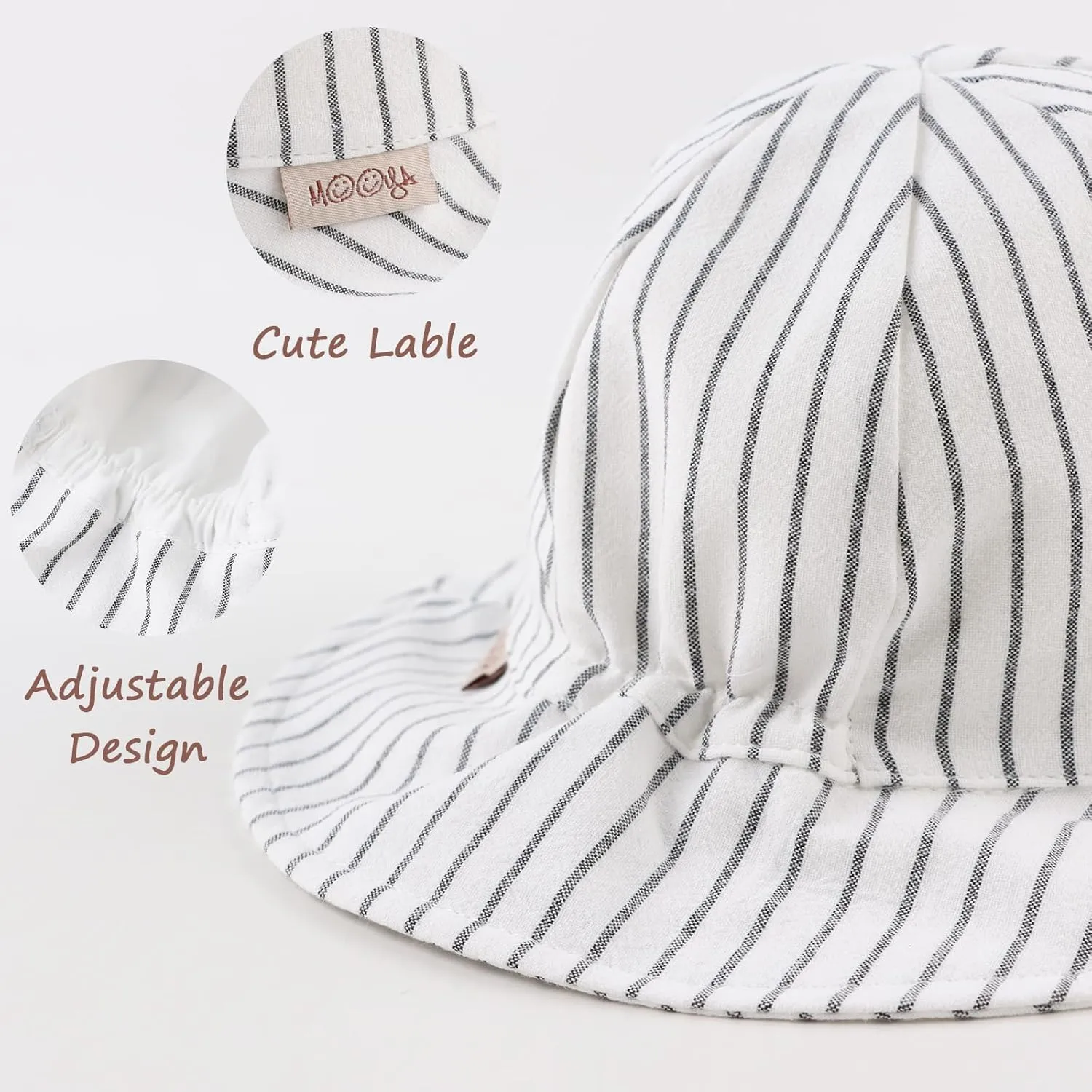 Baby Girl Sun Hat Infant Wide Brim Beach Hats Toddler Summer Bucket Hat Kids Outdoor Adjustable Hats