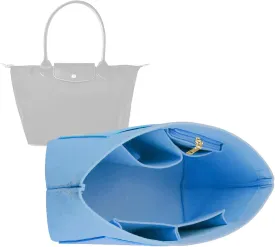 bag Organizer Insert for Longchamp Le Pliage Neo Handbags Insert Organizer 1012French blue-M