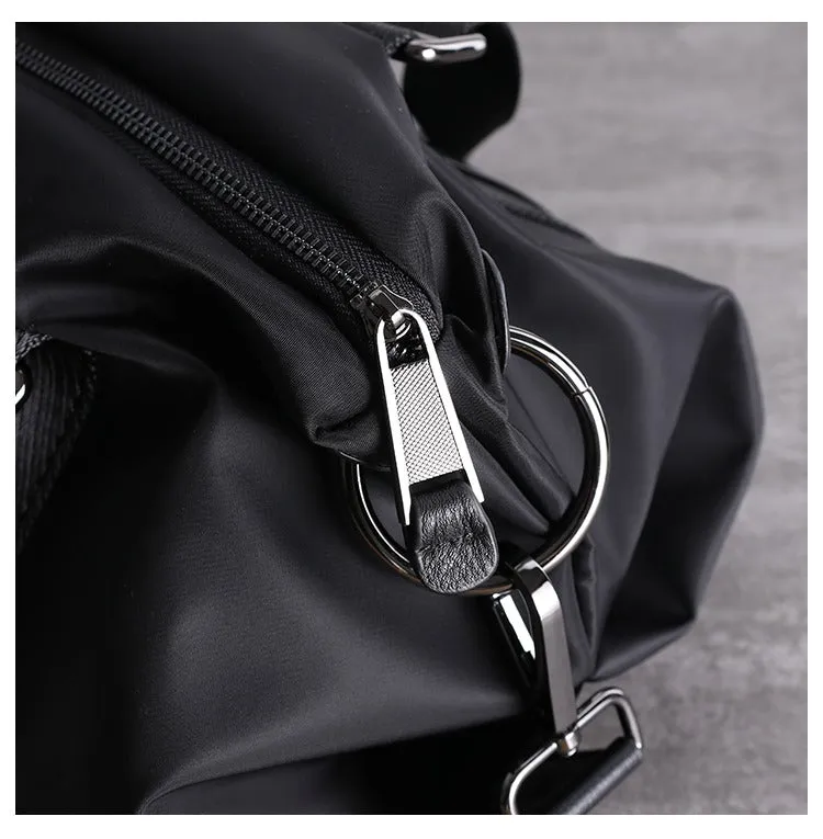 Black Crossbody Nylon Bag Black Nylon Shoulder Bag Handbag Women's Nylon Crossbody Bag