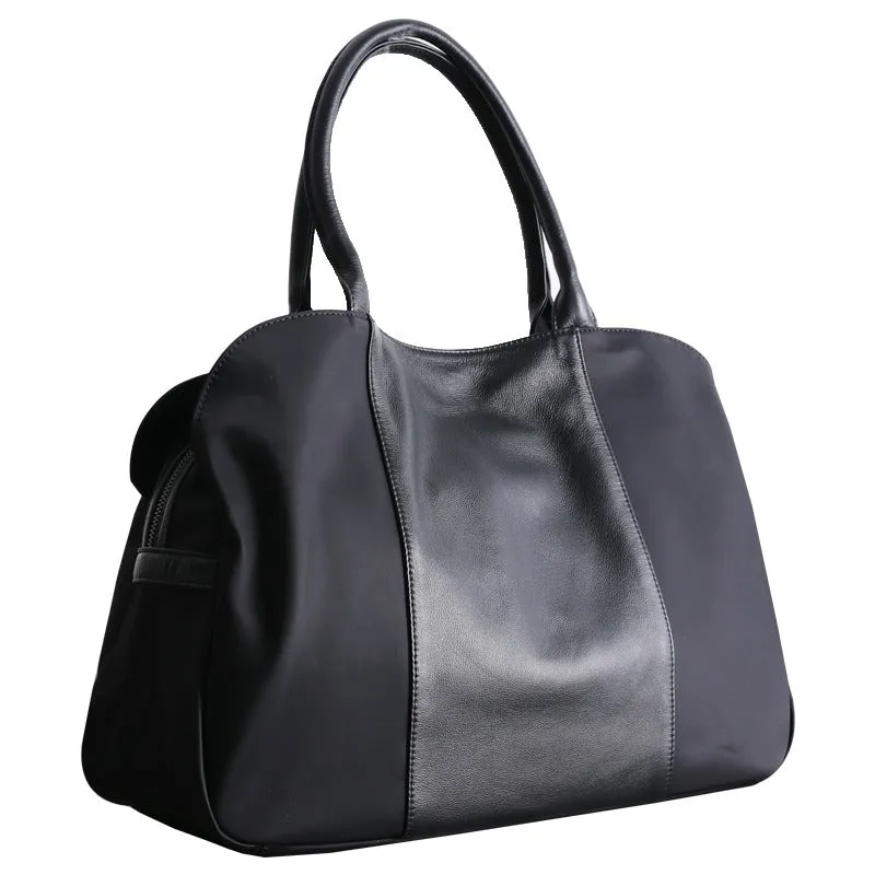 Black Nylon Shopper Bag Womens Nylon Handbag Nylon Shoulder Bag Black Nylon Crossbody Bag for Men