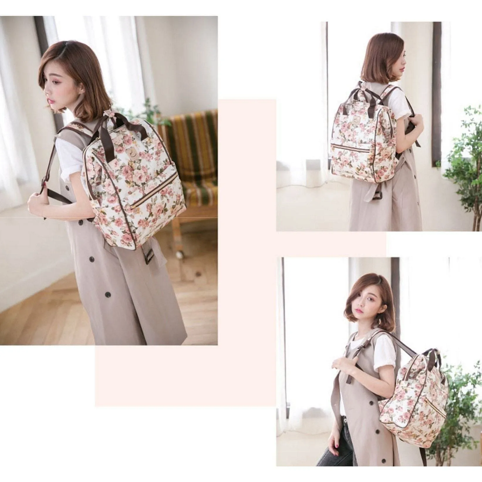 Black Taiwan Boba Large Opening Backpack