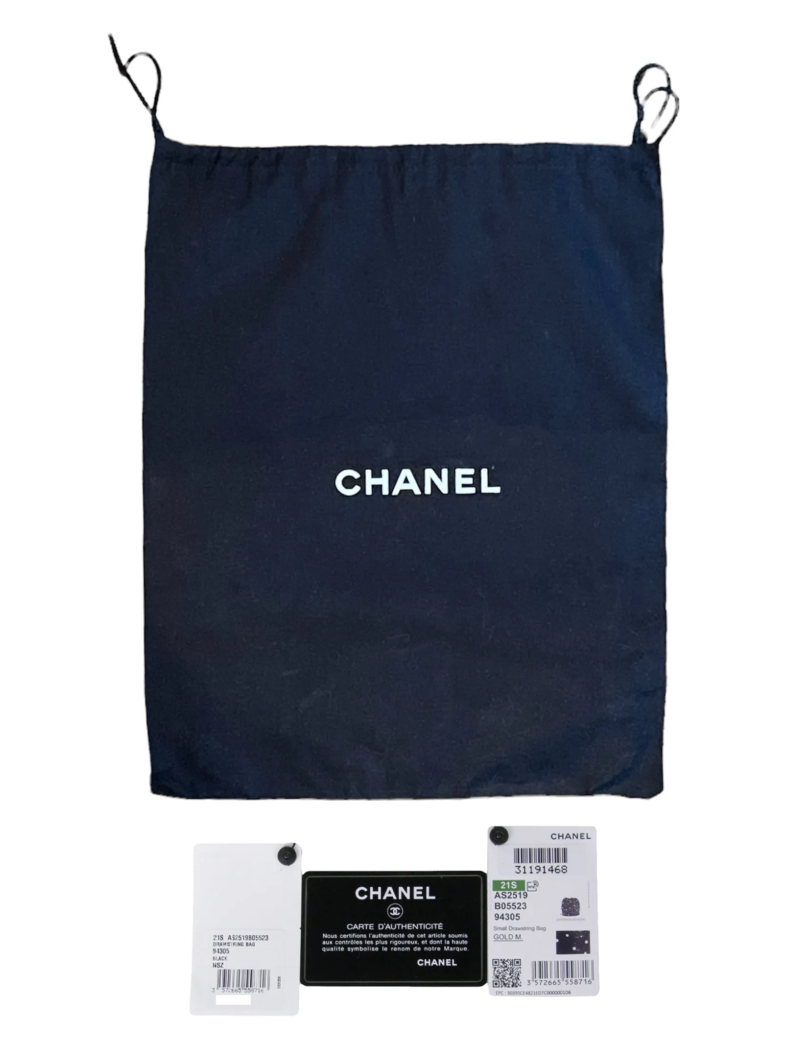 Chanel Black Leather Pearl Bucket Bag