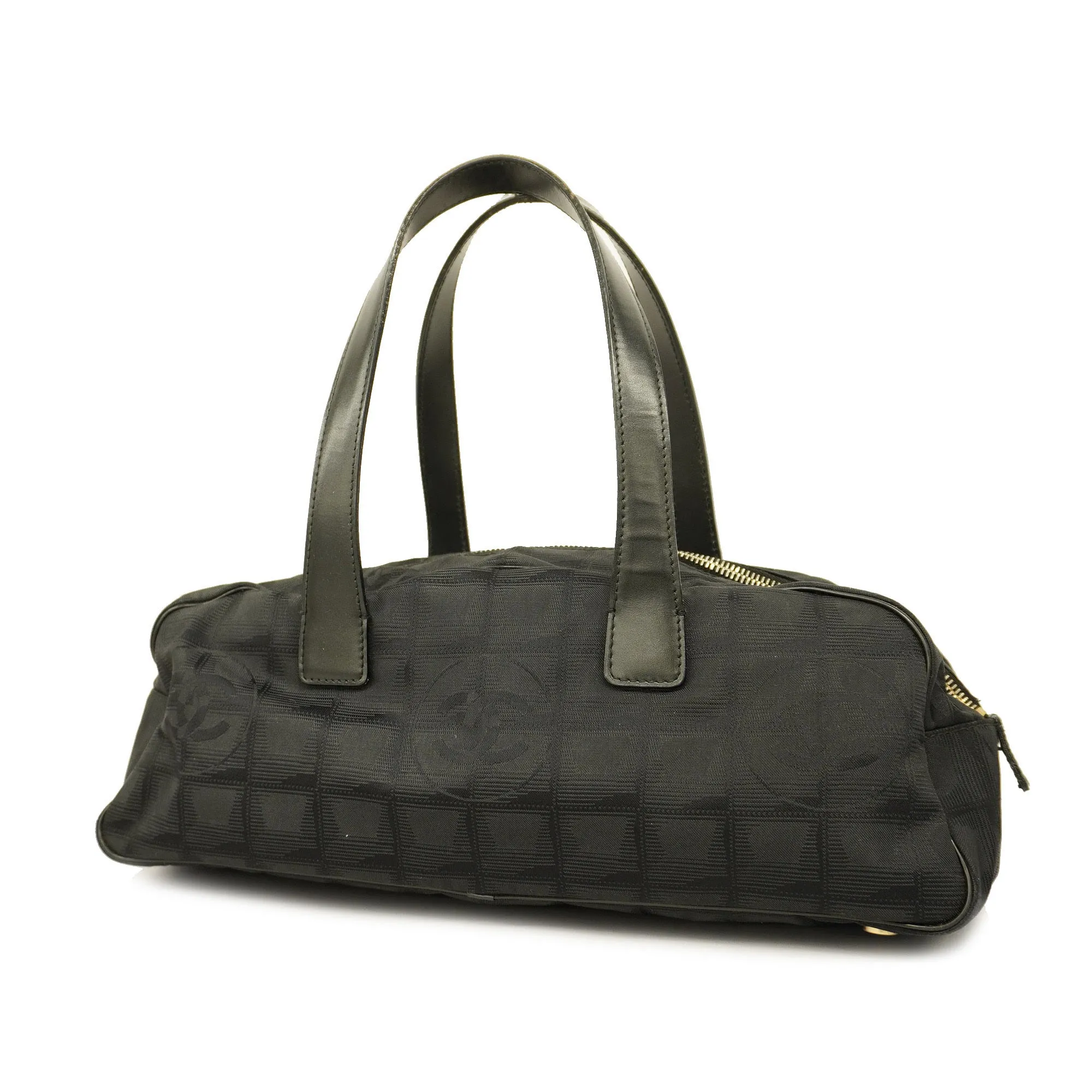 Chanel  New Travel Line HandBag Women's Nylon HandBag Black
