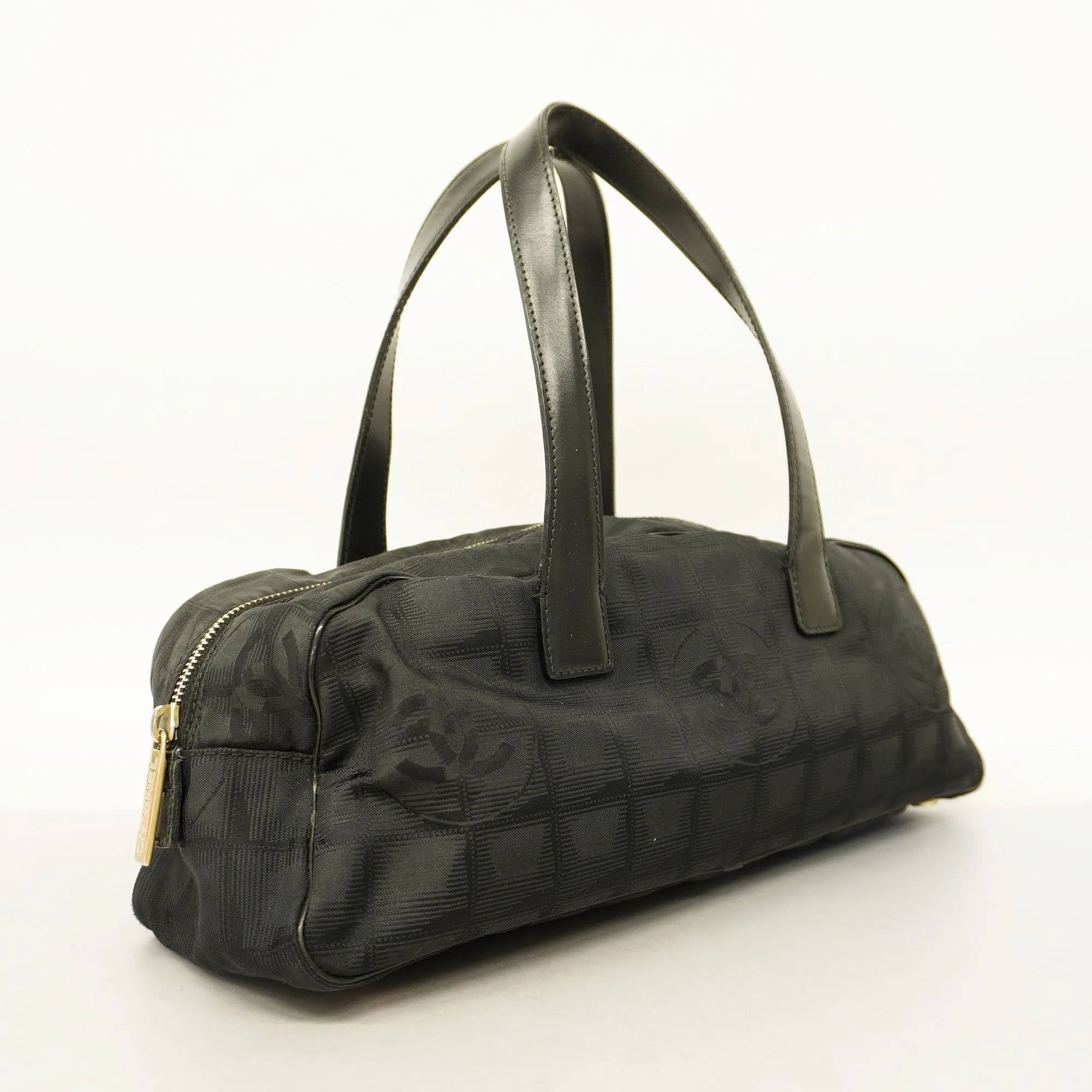 Chanel  New Travel Line HandBag Women's Nylon HandBag Black