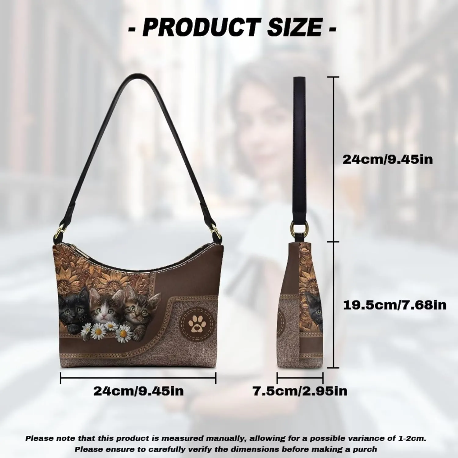 Clutch Tote Handbags Leather Shoulder Purses for Women Lady Crescent Underarm Purse with Inner Pocket