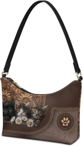 Clutch Tote Handbags Leather Shoulder Purses for Women Lady Crescent Underarm Purse with Inner Pocket