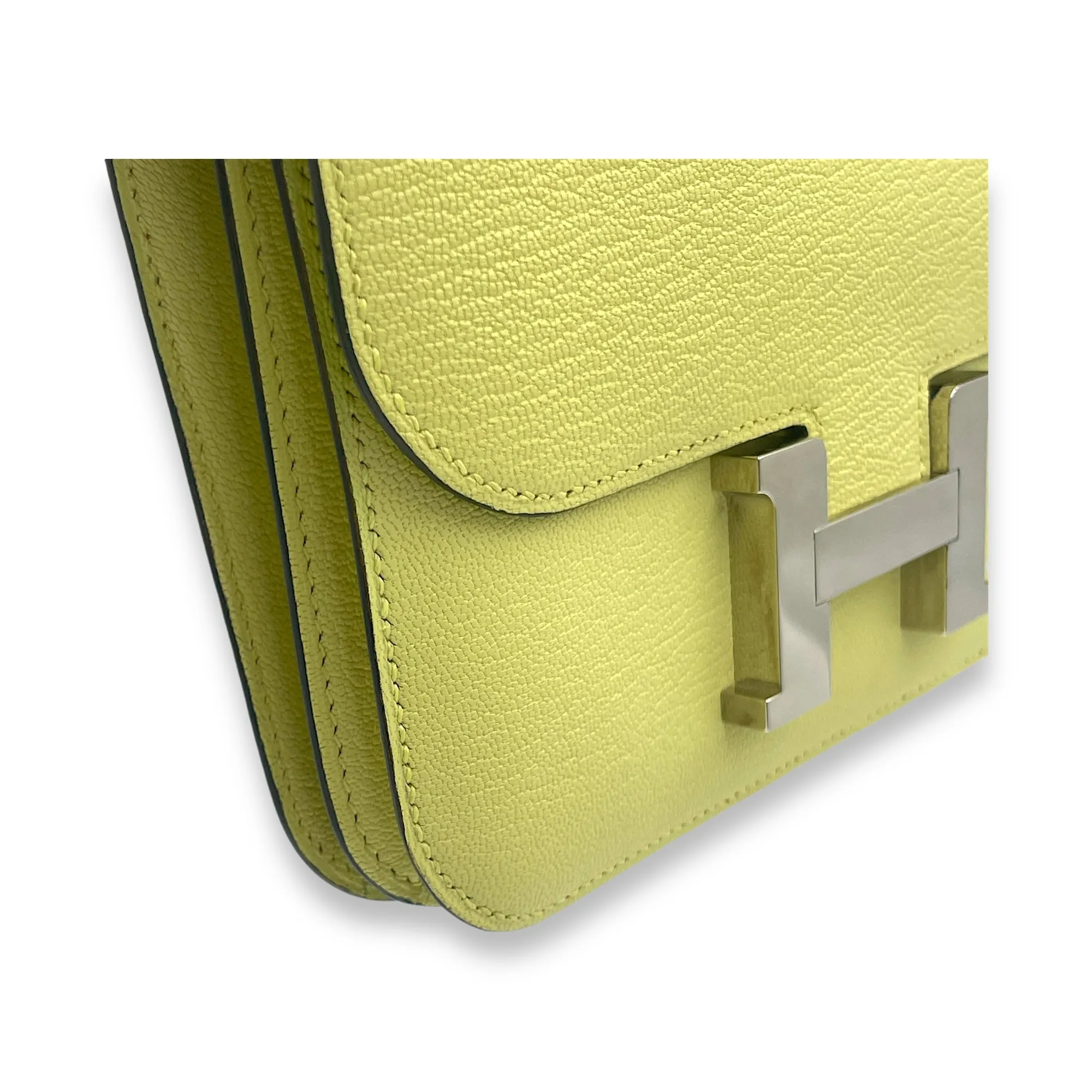 Constance 18 Jaune Bourgeon in Chevre Leather, Palladium hardware