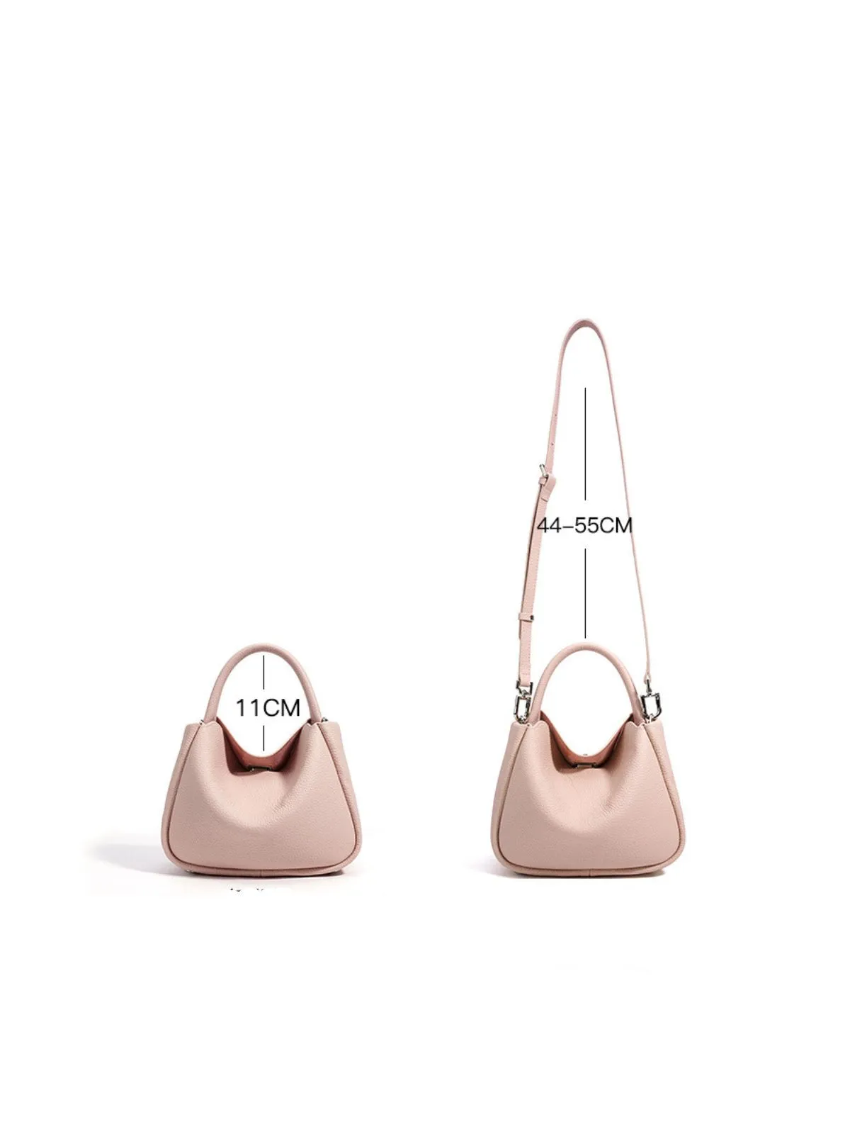 Curved Elegant Tote – Sculpted Leather Handbag