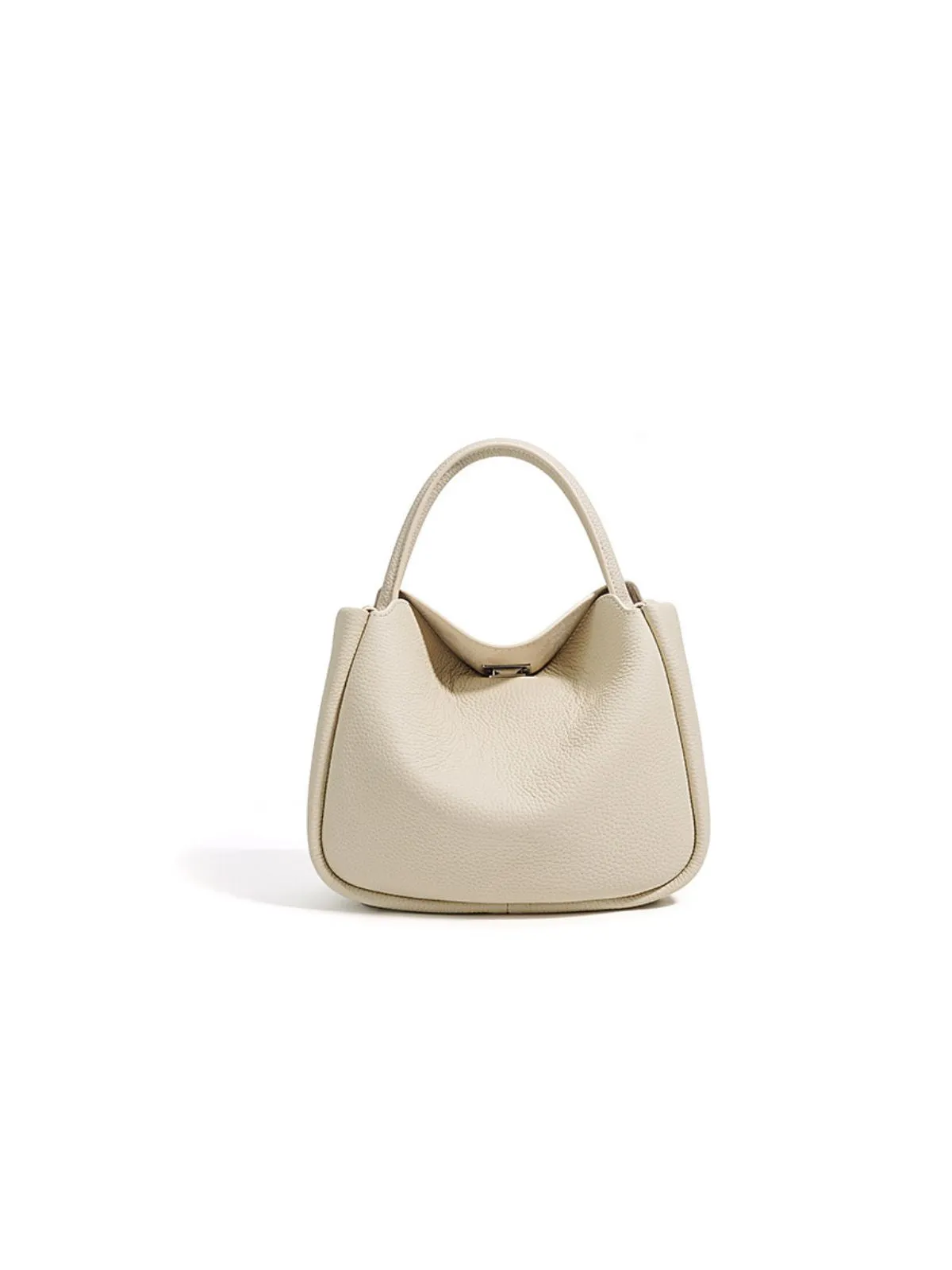 Curved Elegant Tote – Sculpted Leather Handbag
