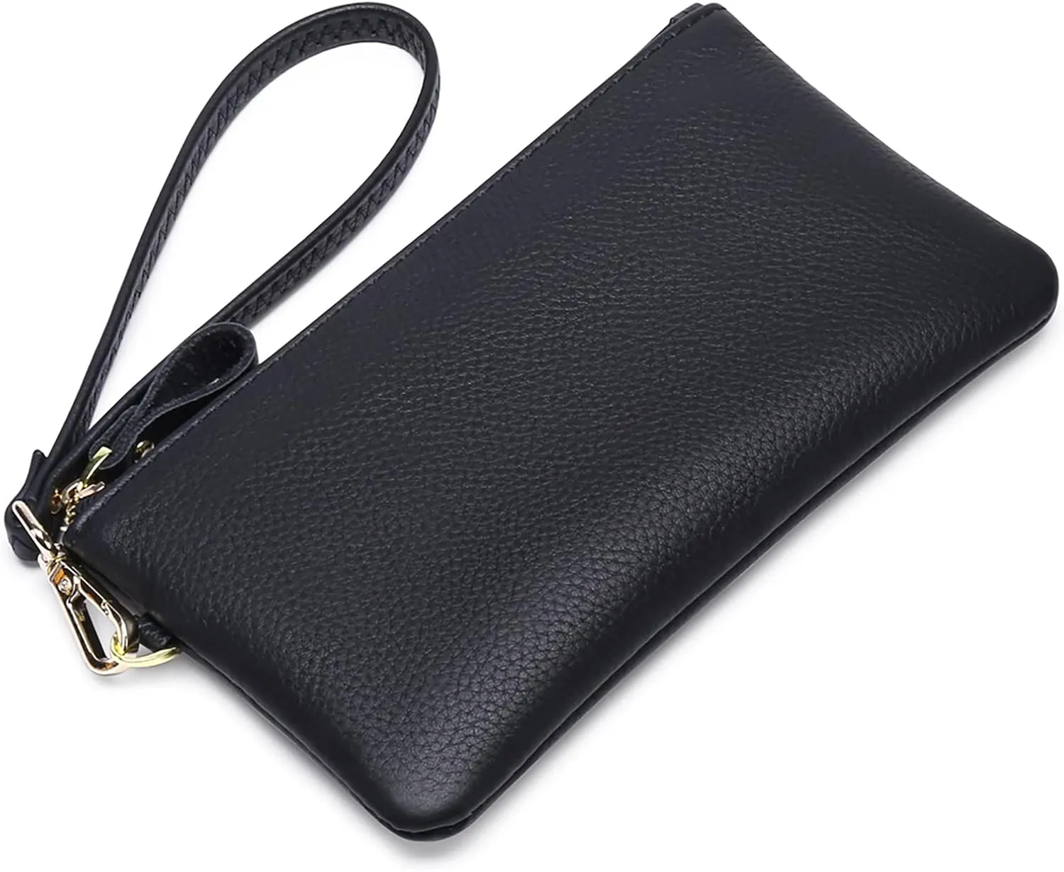 GOIACII Women's Wristlet Clutch Slim Leather Wallet RFID Blocking Handbag