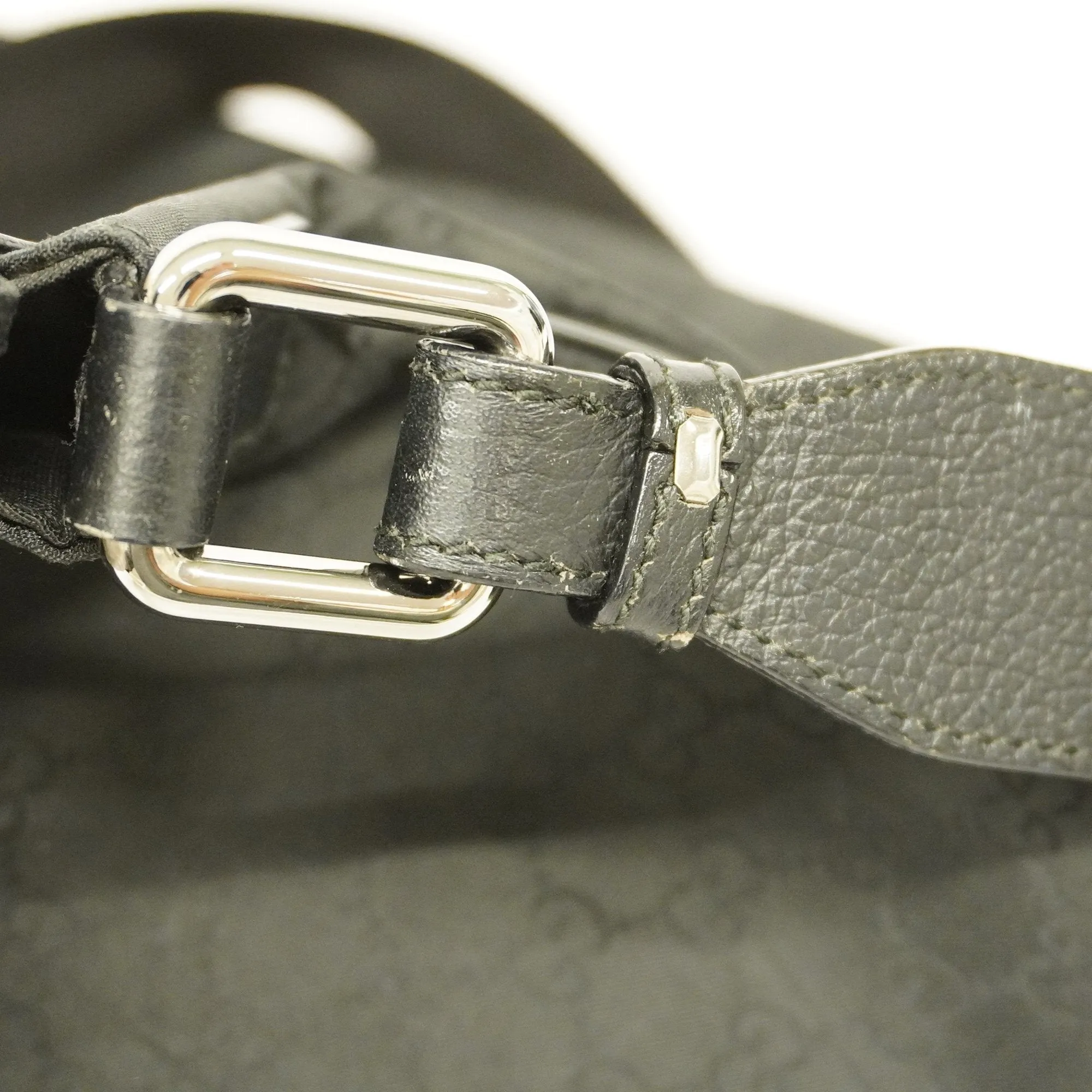 GUCCI  Shoulder Bag GG Nylon 190628 Women's Nylon,Leather Shoulder Bag Black