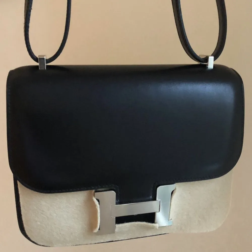 Hermès Constance 18 Noir (Black) Evercalf Palladium Hardware PHW