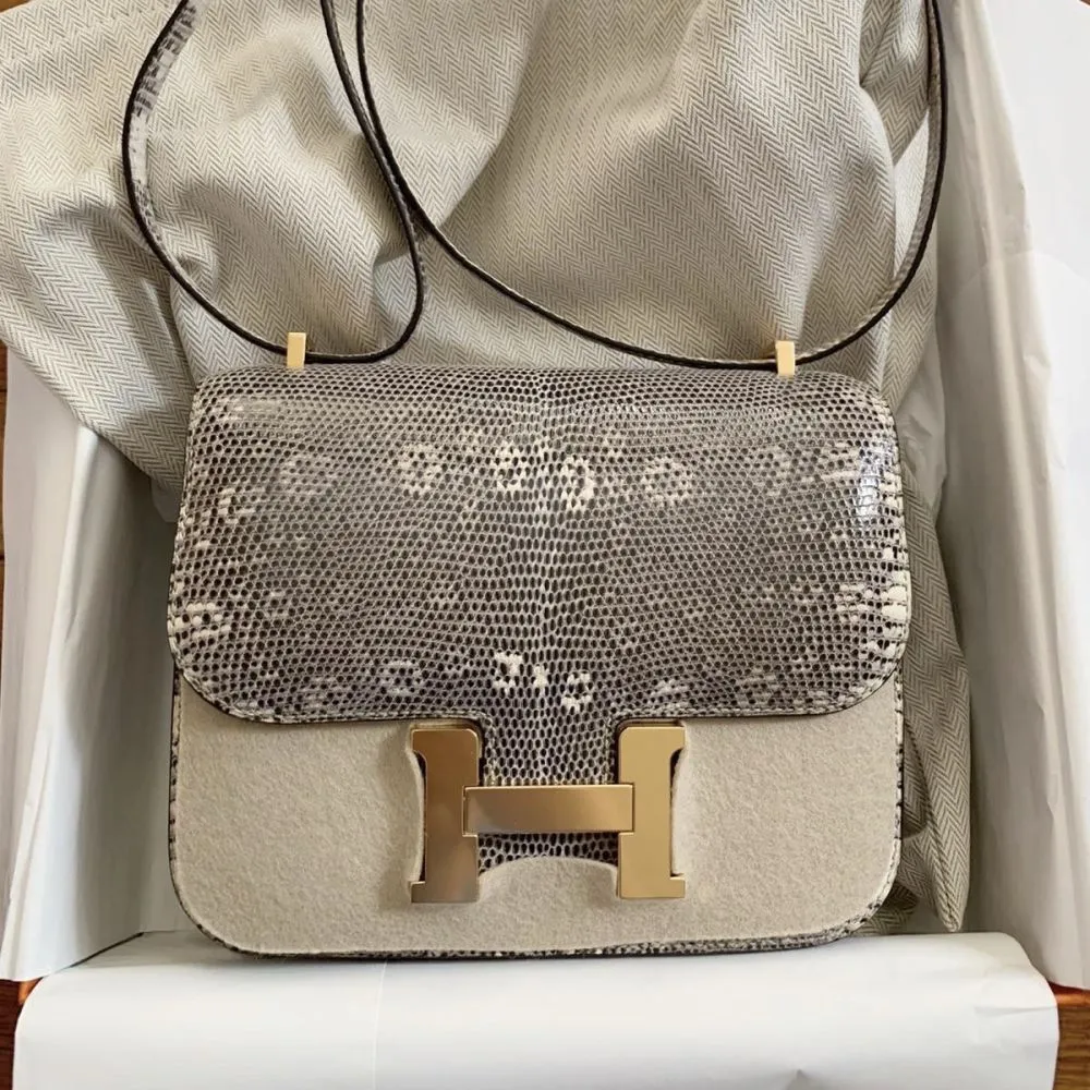 Hermès Constance 18 Ombre Varanus Niloticus Gold Hardware GHW