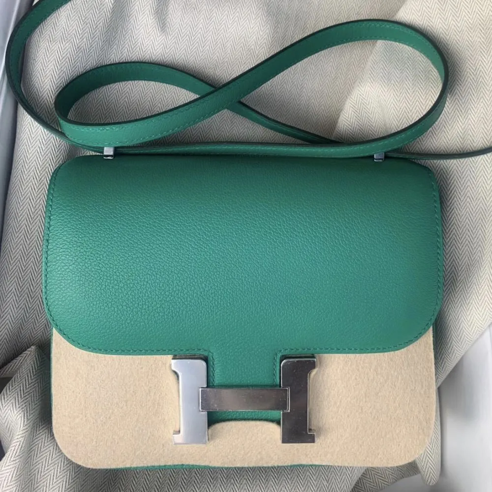 Hermès Constance 18 Vert Vertigo Evercolor Palladium Hardware PHW