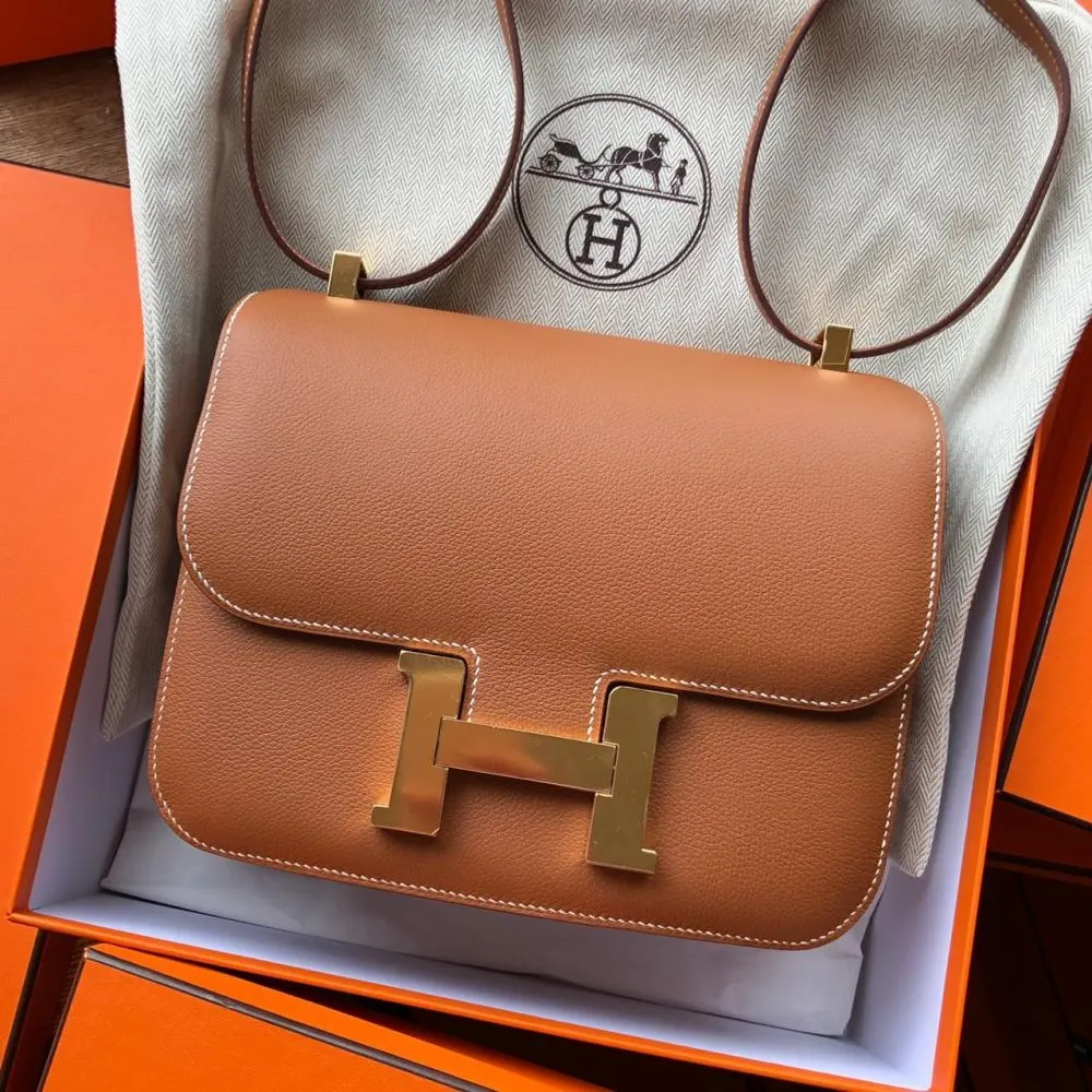 Hermès Constance 24 Gold Evercolor Gold Hardware GHW