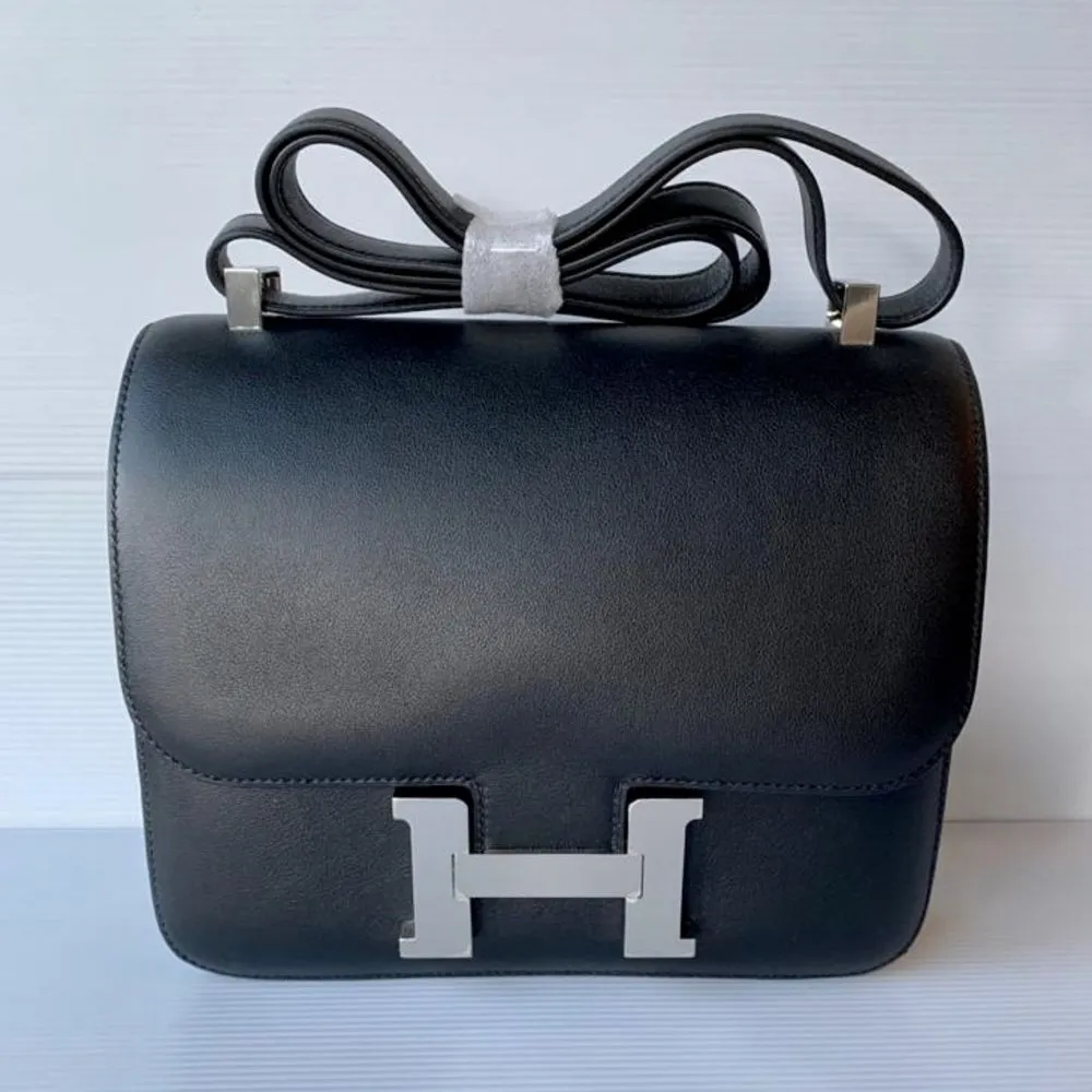Hermès Constance 24 Noir (Black) Swift Palladium Hardware PHW