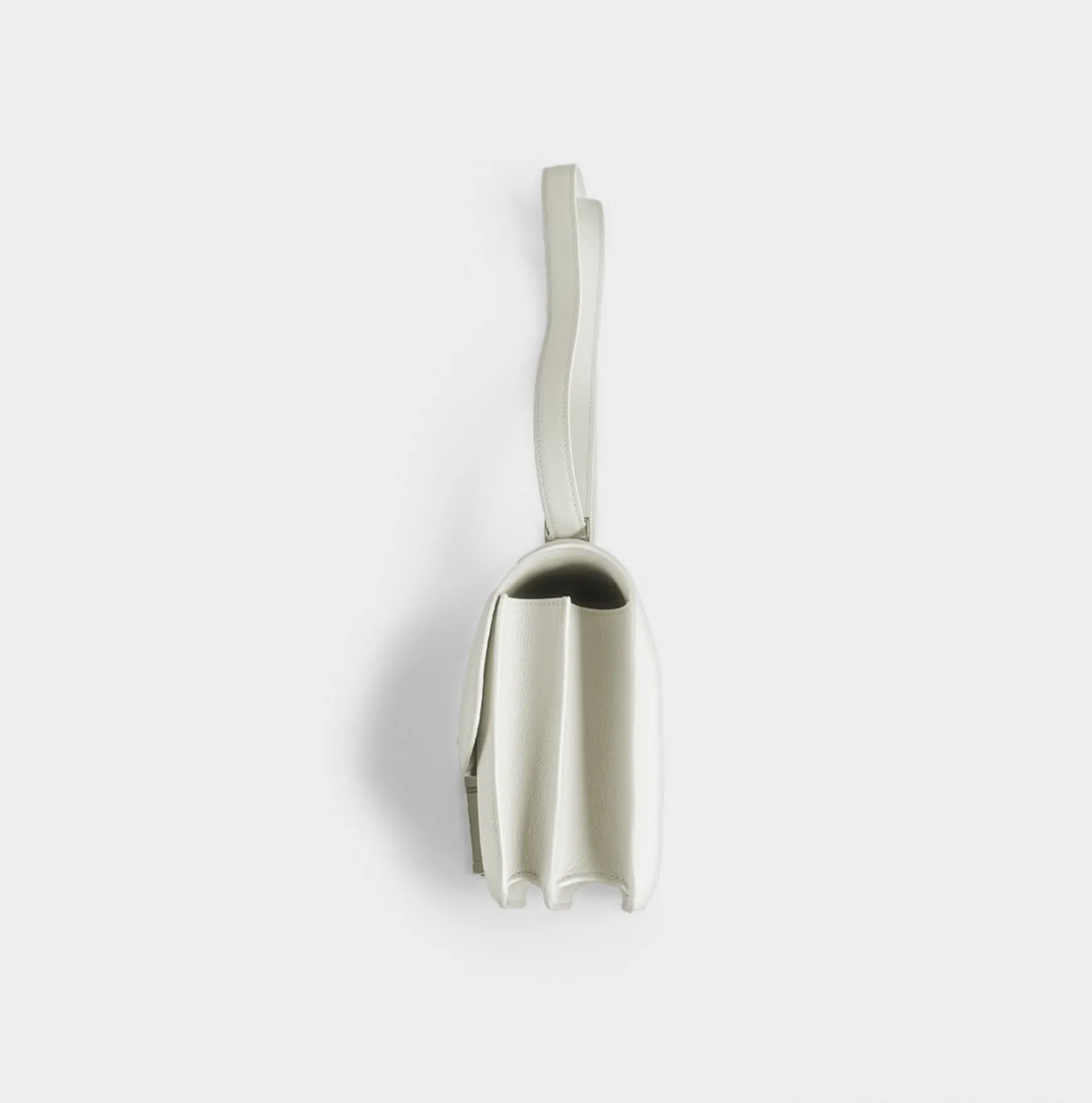 HERMÈS - CONSTANCE 24 SHOULDER BAG WHITE WITH PALLADIUM HARDWARE