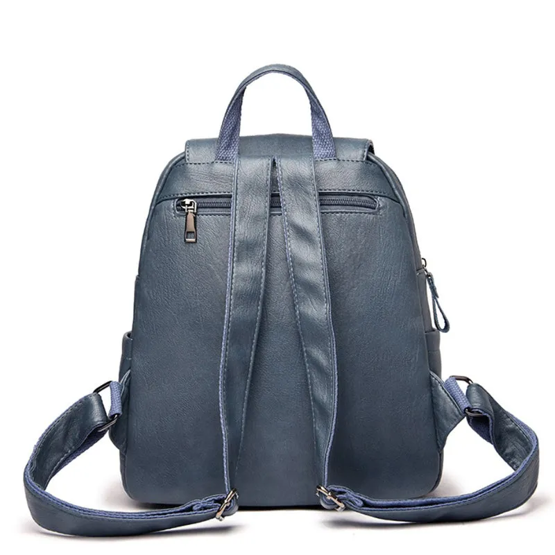 Large Capacity Genuine Leather Travel Backpacks