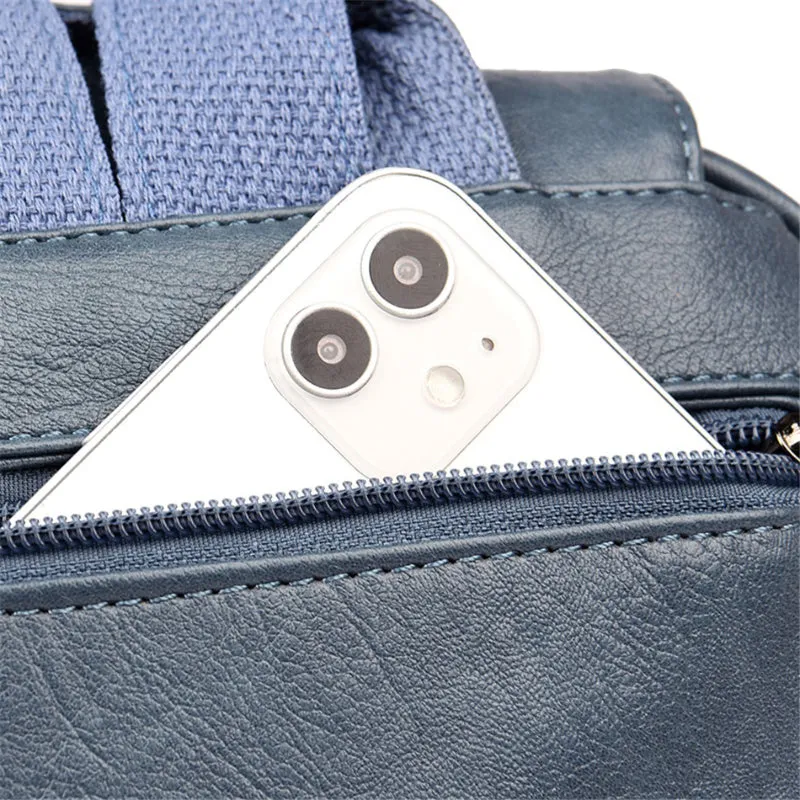 Large Capacity Genuine Leather Travel Backpacks