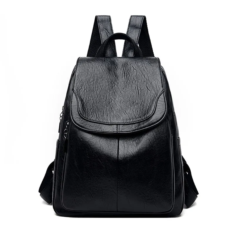 Large Capacity Genuine Leather Travel Backpacks