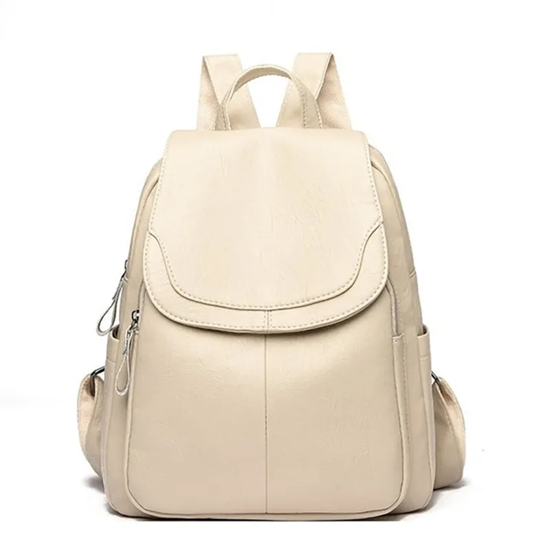 Large Capacity Genuine Leather Travel Backpacks