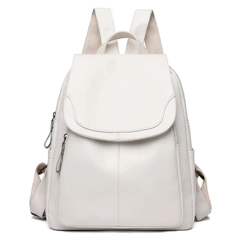 Large Capacity Genuine Leather Travel Backpacks