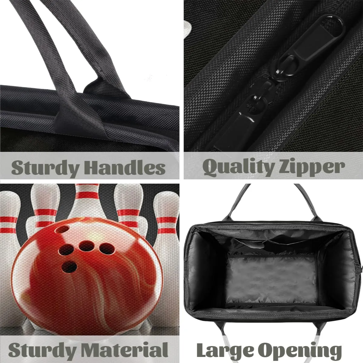 Large Tote Bag for Women with Zipper, Work Gym Tote Nurse Dance Yoga Bag for Sport, Travel