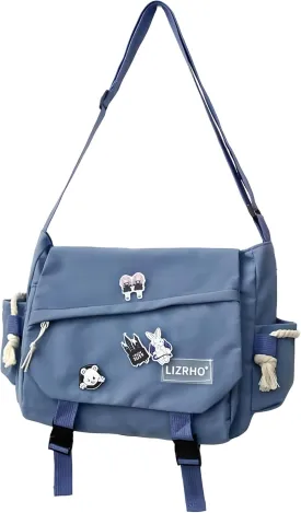 Loizziuy Y2k Backpack Kawaii Large Capacity Aesthetic Backpack Cute Casual Travel Mochilas Daypacks (1015 blue [single pack plus random 4 badge])