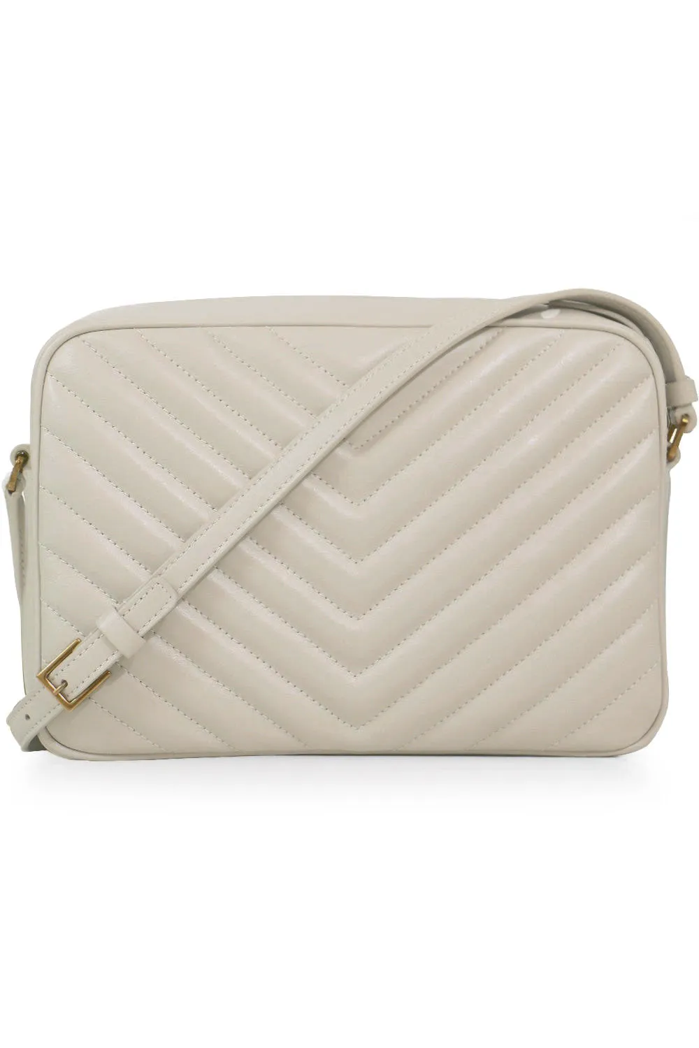 LOU QUILTED CAMERA BAG | CREMA SOFT/GOLD