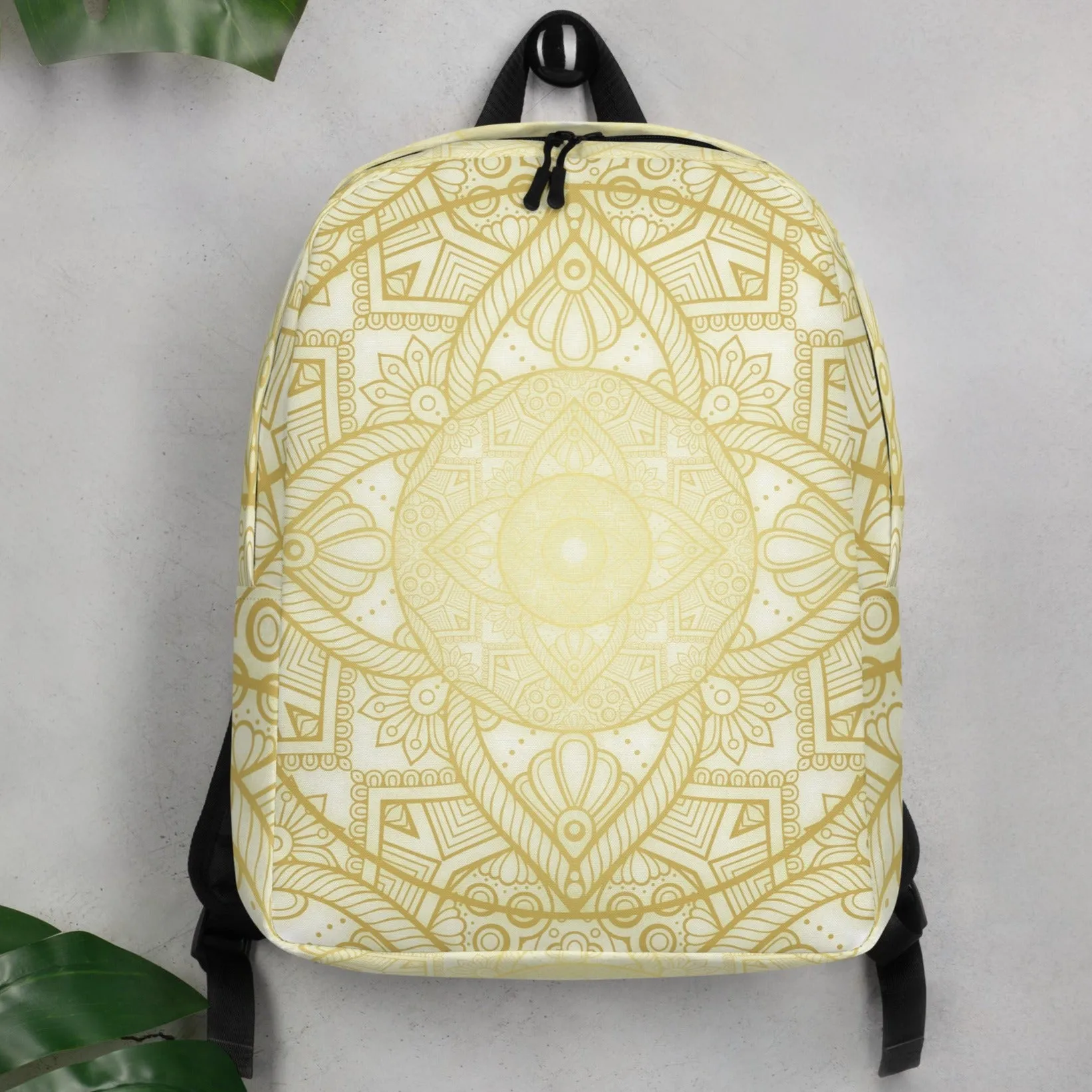 Minimalist Backpack Bougie Geometric White and Gold
