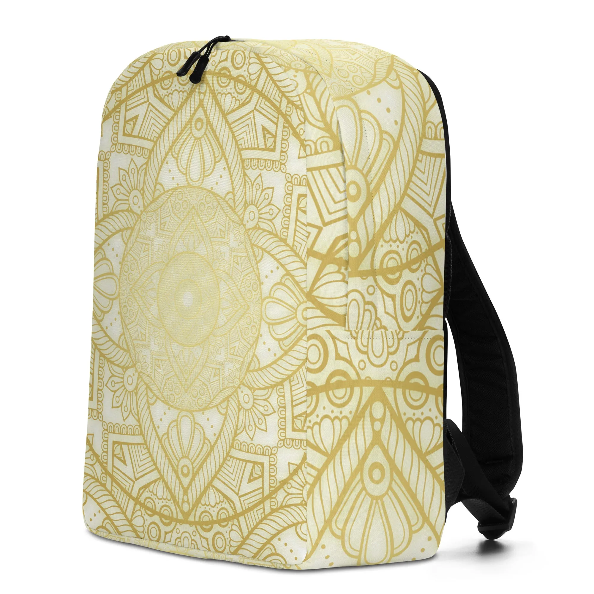 Minimalist Backpack Bougie Geometric White and Gold