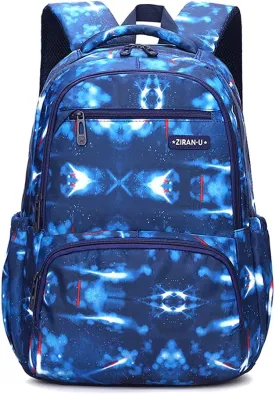 MITOWERMI Kids' Backpack for Boys Girls Elementary School Bags for Boys Bookbags Primary Students Children Backpack Space Blue