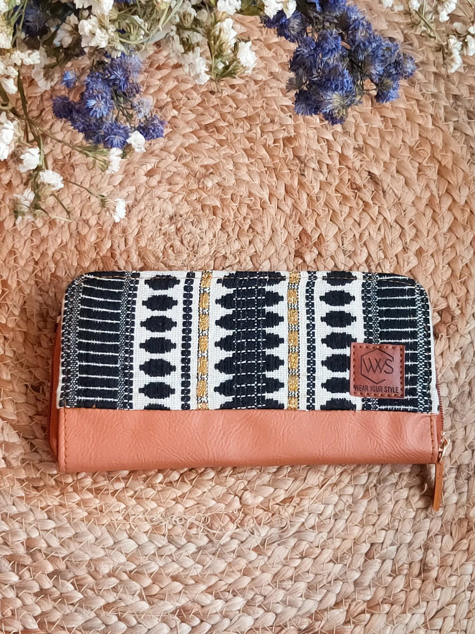 Monochrome Jazz Clutch Wallet