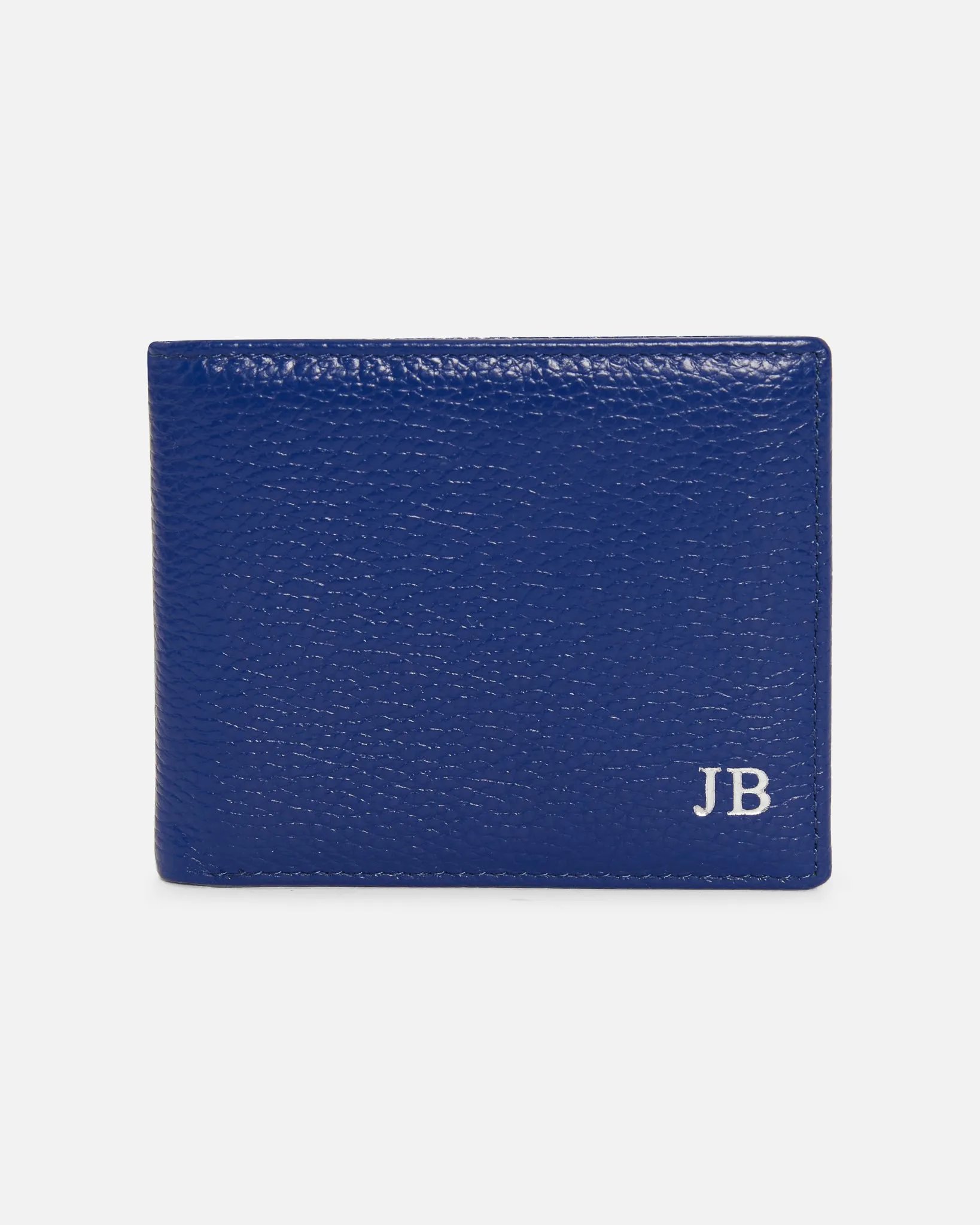 Personalised Pebble Leather Mens Wallet | Lapis Blue