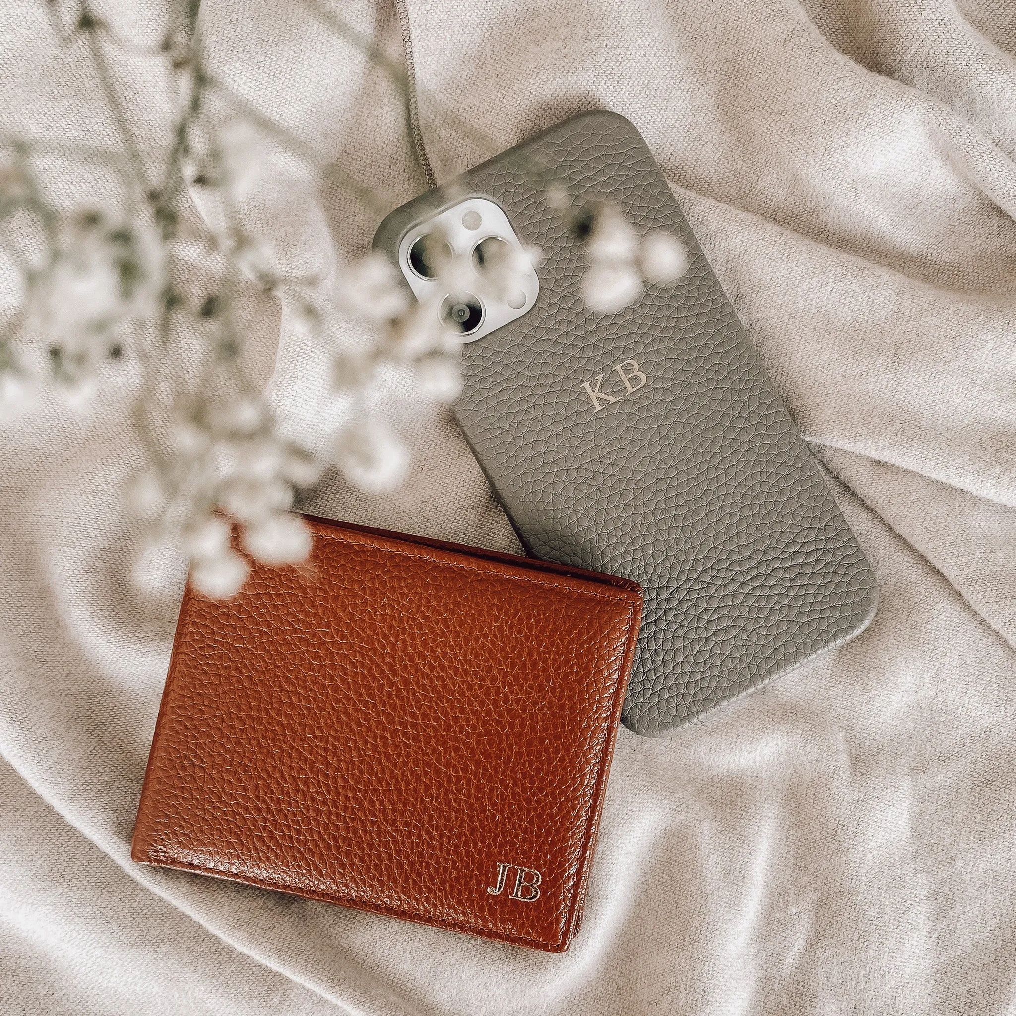 Personalised Pebble Leather Mens Wallet | Lapis Blue
