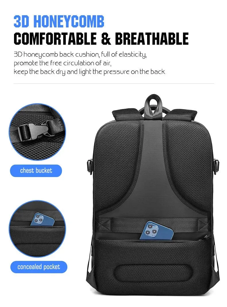 POSO 17.3 LAPTOP BACKPACK DAILY BUSINESS TRAVEL WITH USB PORT MODEL PS-660