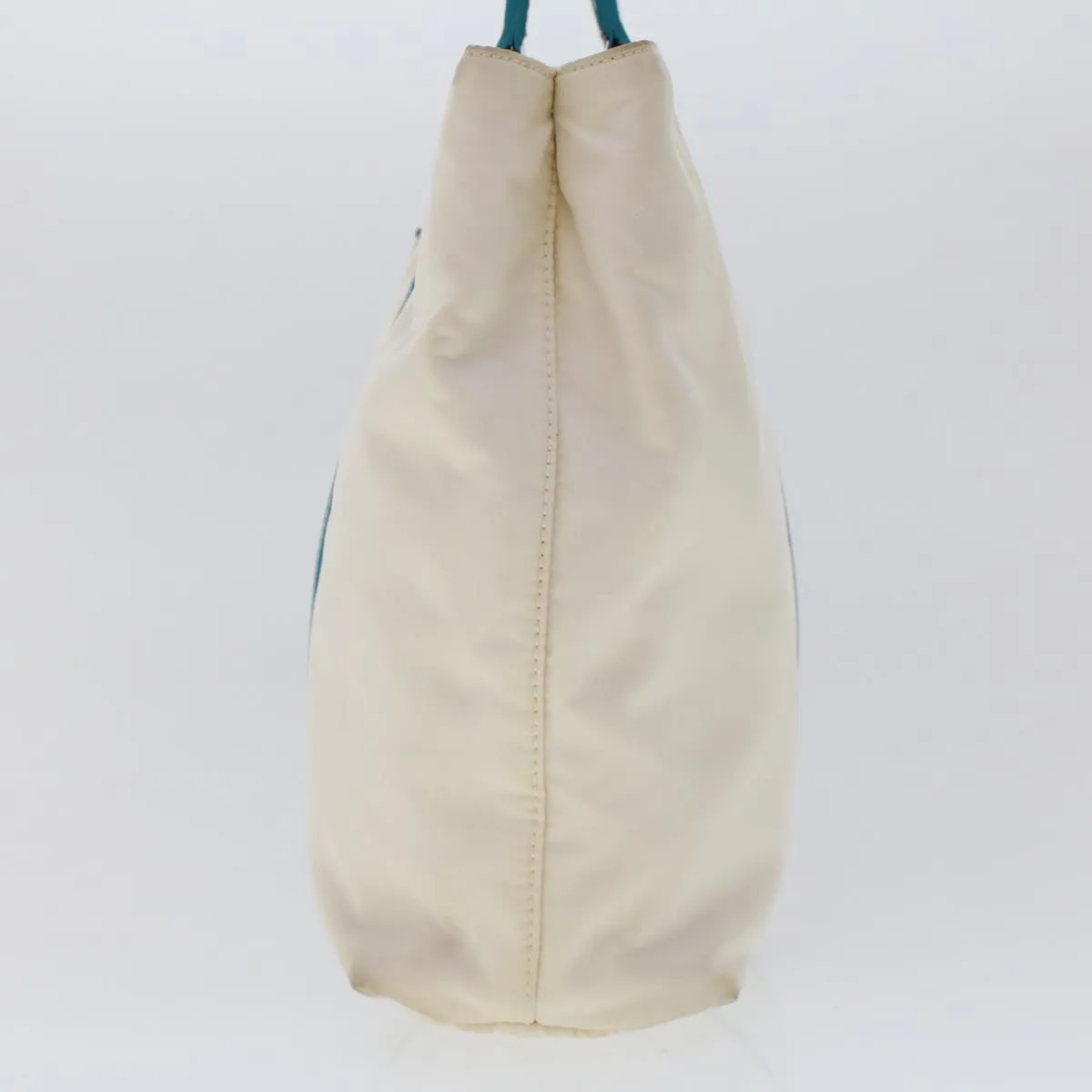 PRADA Hand Bag Nylon 2way White Turquoise Blue  48007