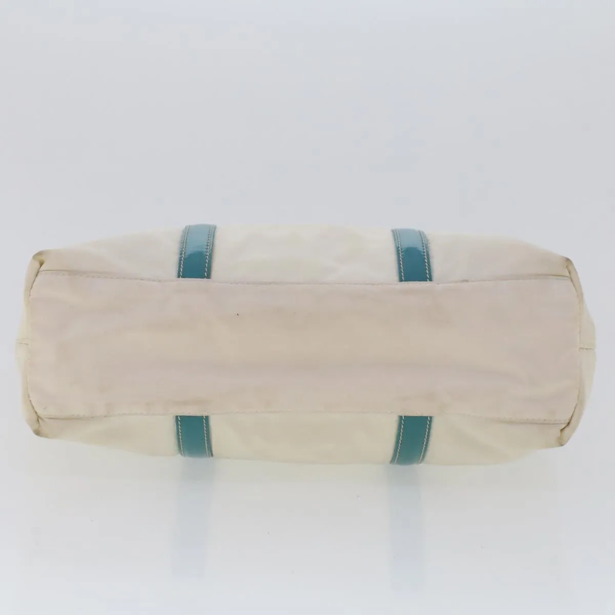 PRADA Hand Bag Nylon 2way White Turquoise Blue  48007