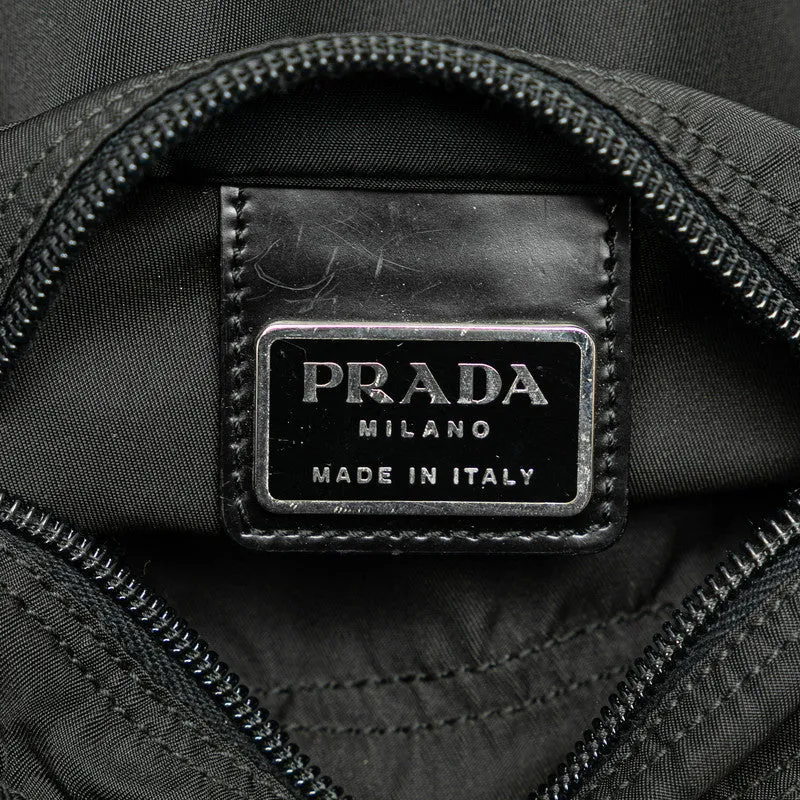Prada Nylon Triangle Logo Shoulder Bag
