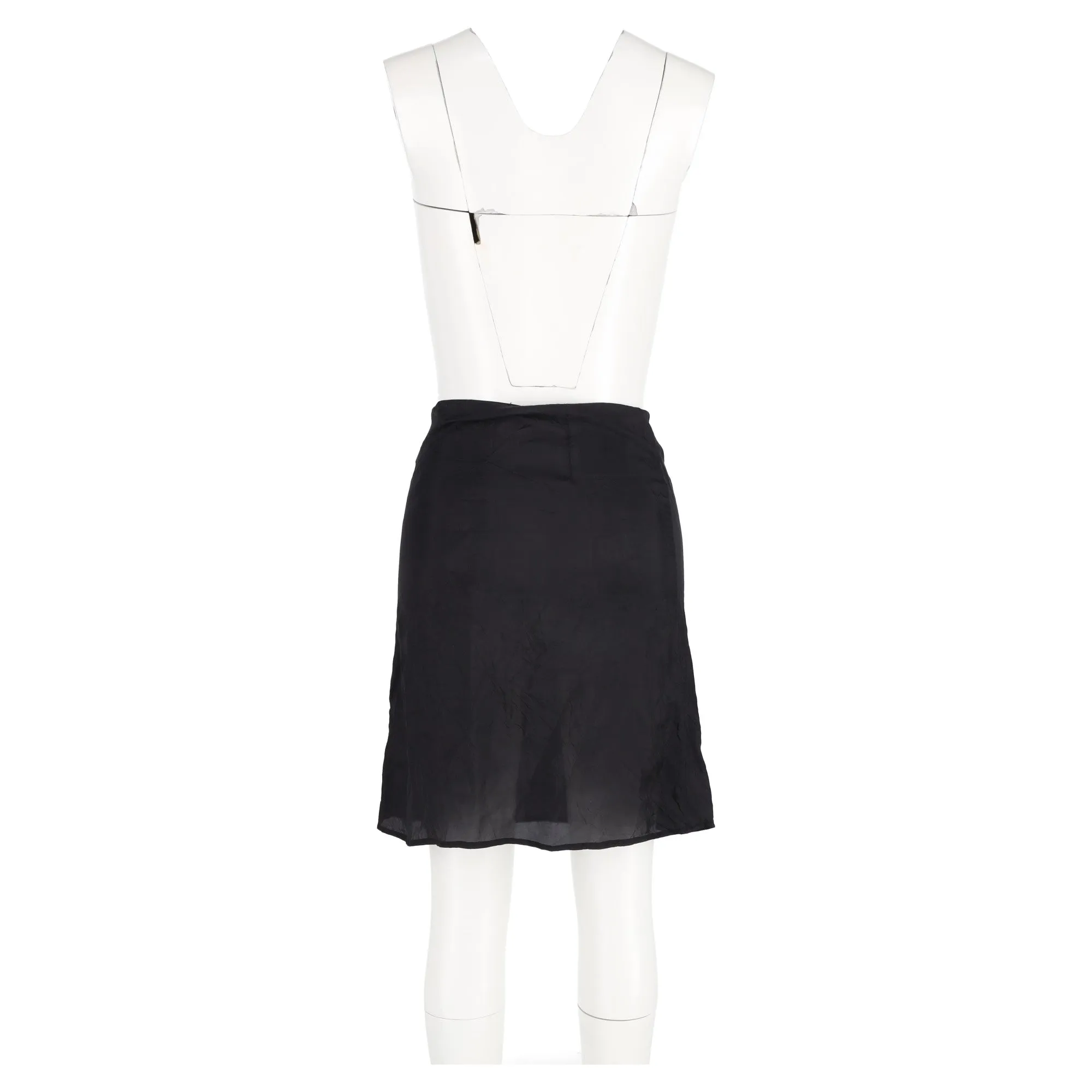 Prada Sheer Mini Skirt in Black Nylon