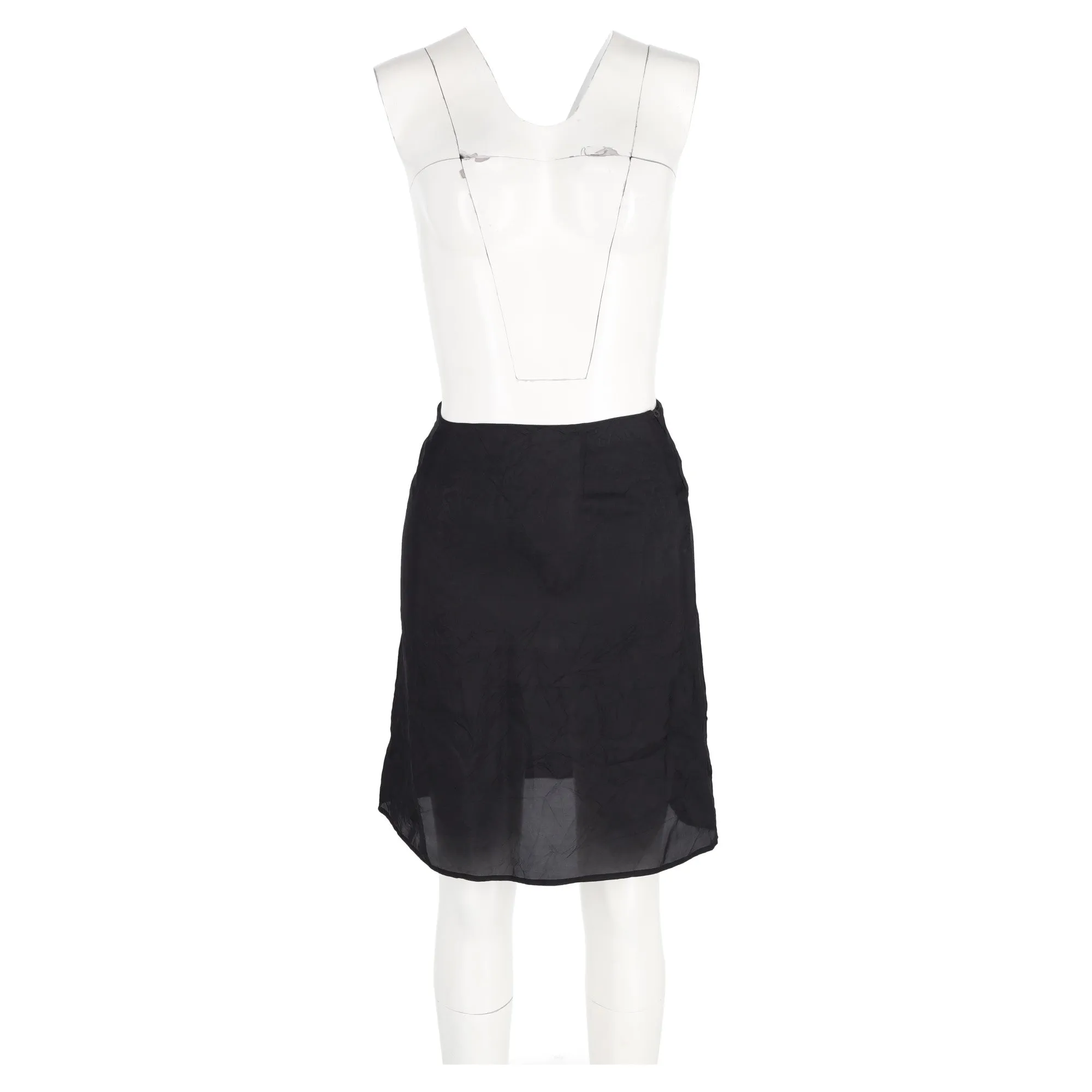 Prada Sheer Mini Skirt in Black Nylon