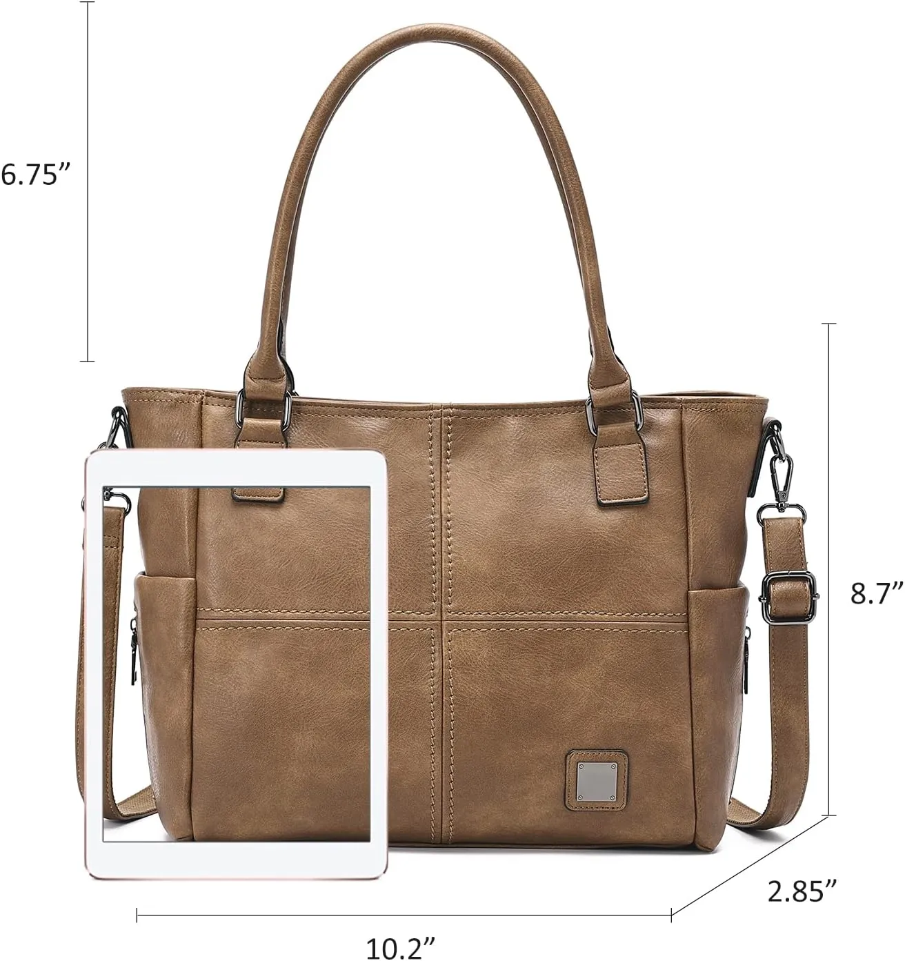 Pursess for WomenSoft PU Leather Handbags Large Capacity Purse Fashion Crossbody Bags, Top Handle Satchel
