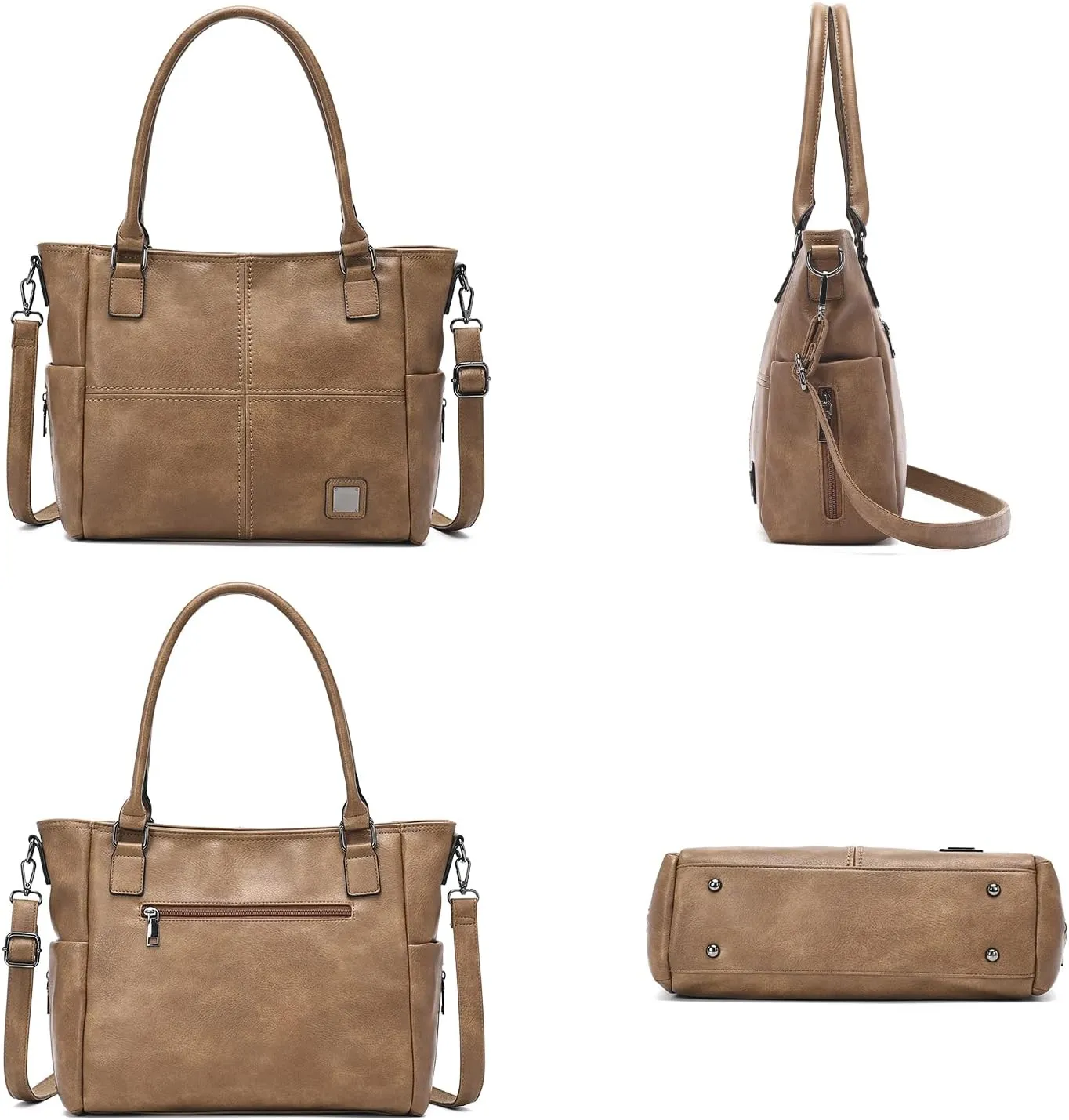 Pursess for WomenSoft PU Leather Handbags Large Capacity Purse Fashion Crossbody Bags, Top Handle Satchel