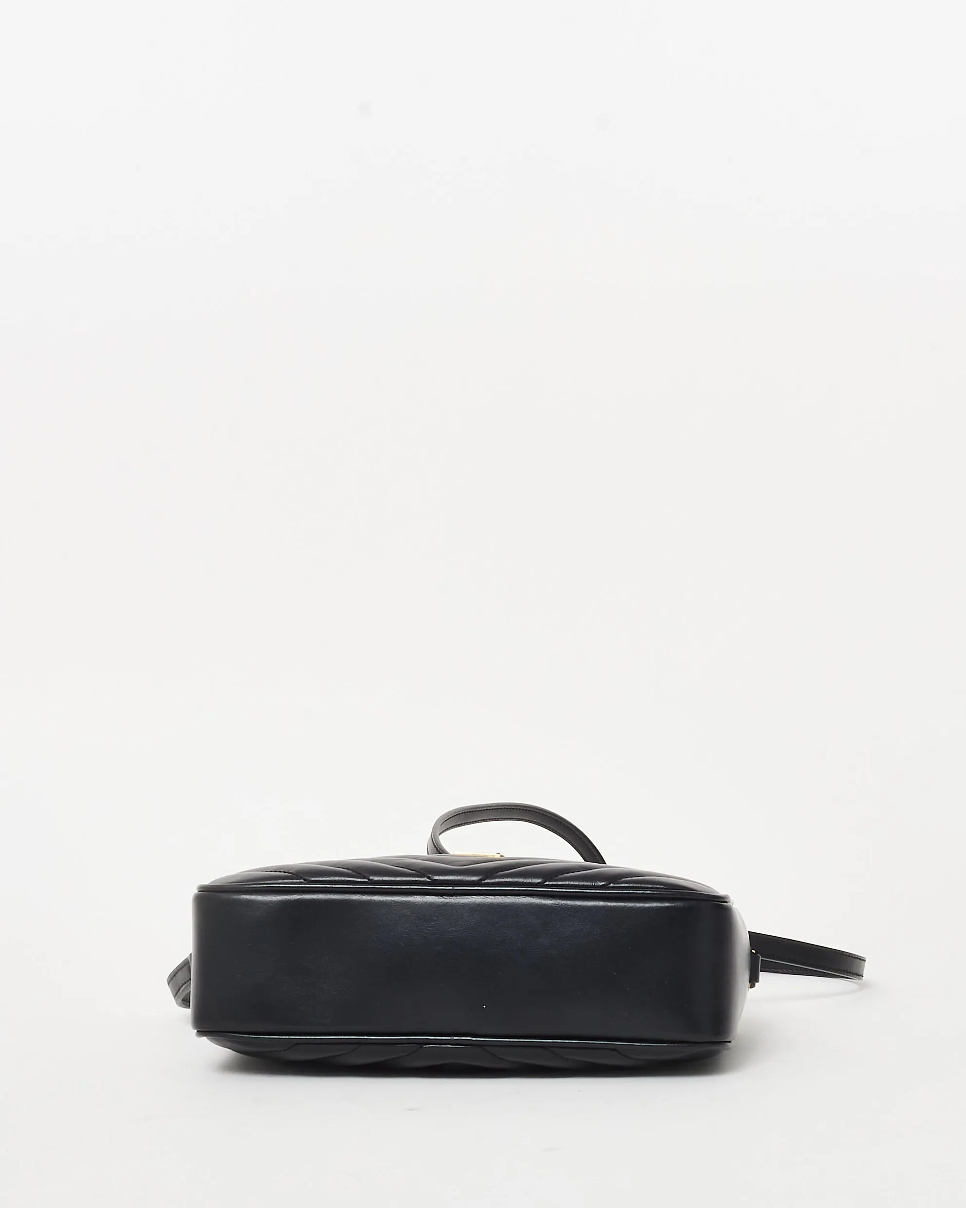 Saint Laurent Black Matelassé Leather GHW Lou Camera Bag