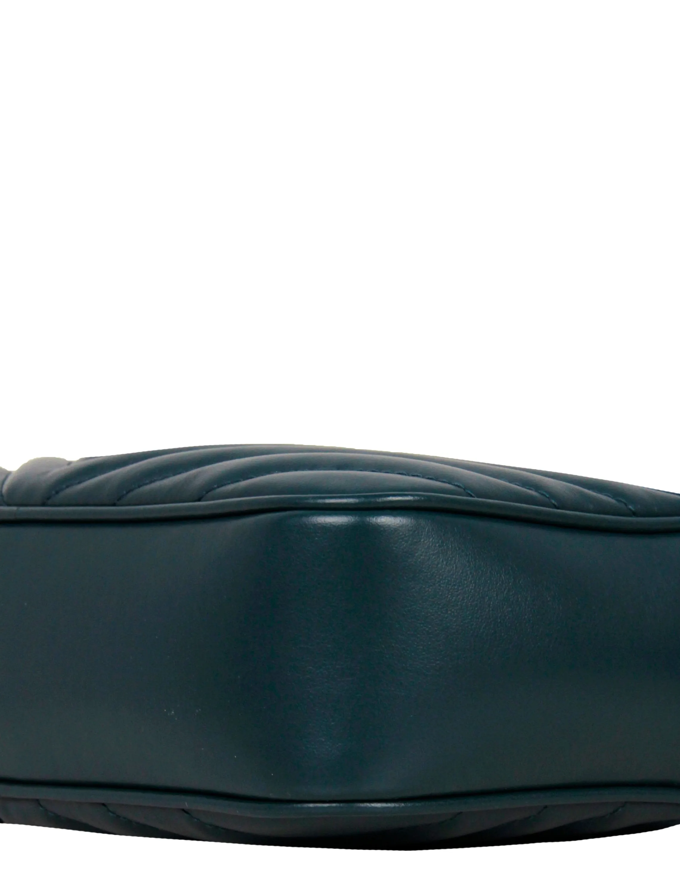 Saint Laurent Sea Turquoise Calfskin Matelasse Monogram Lou Camera Bag